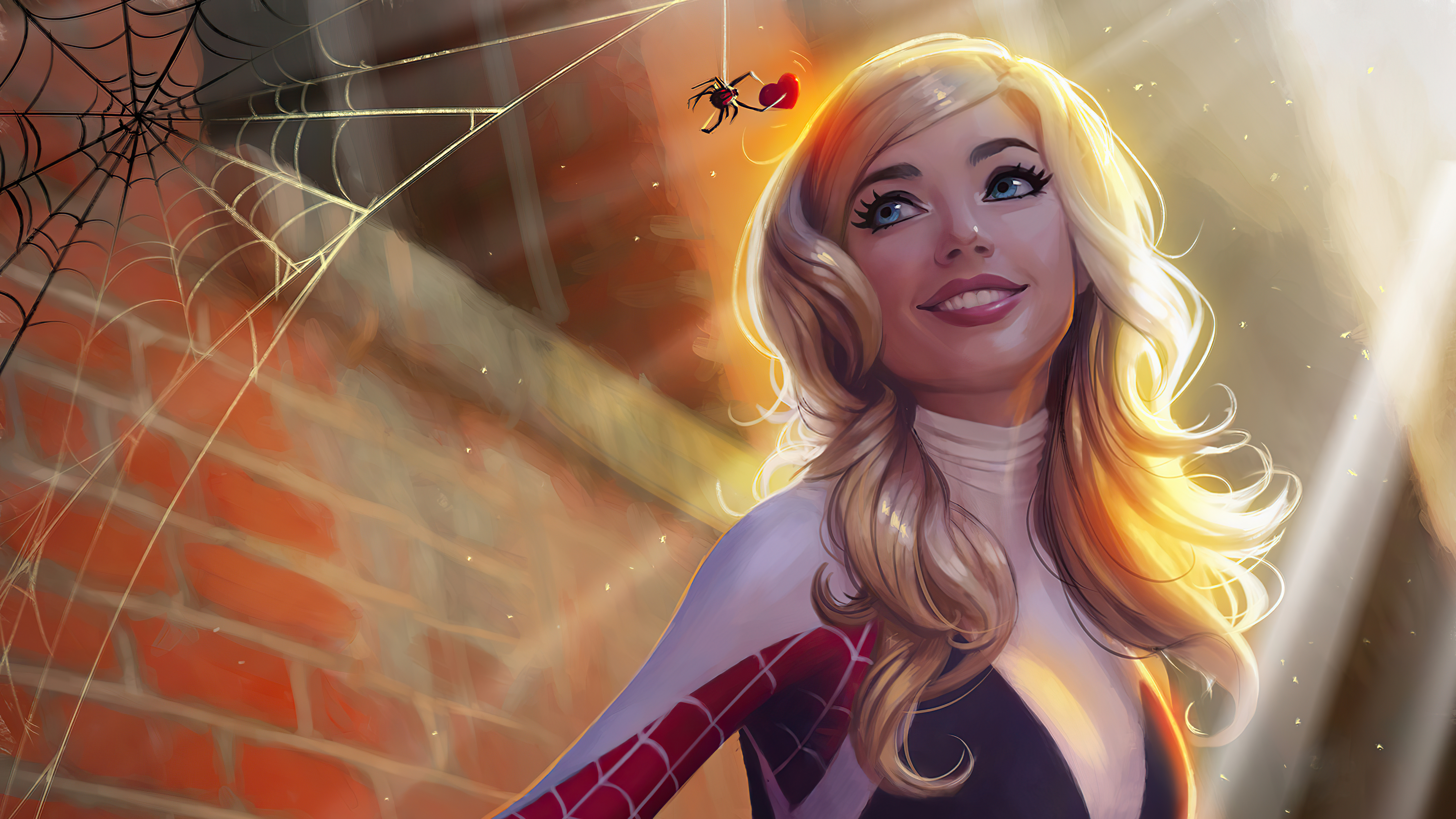 Download mobile wallpaper Smile, Blonde, Comics, Gwen Stacy for free.