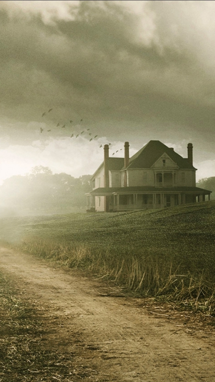 Download mobile wallpaper House, Tv Show, Dirt Road, The Walking Dead for free.