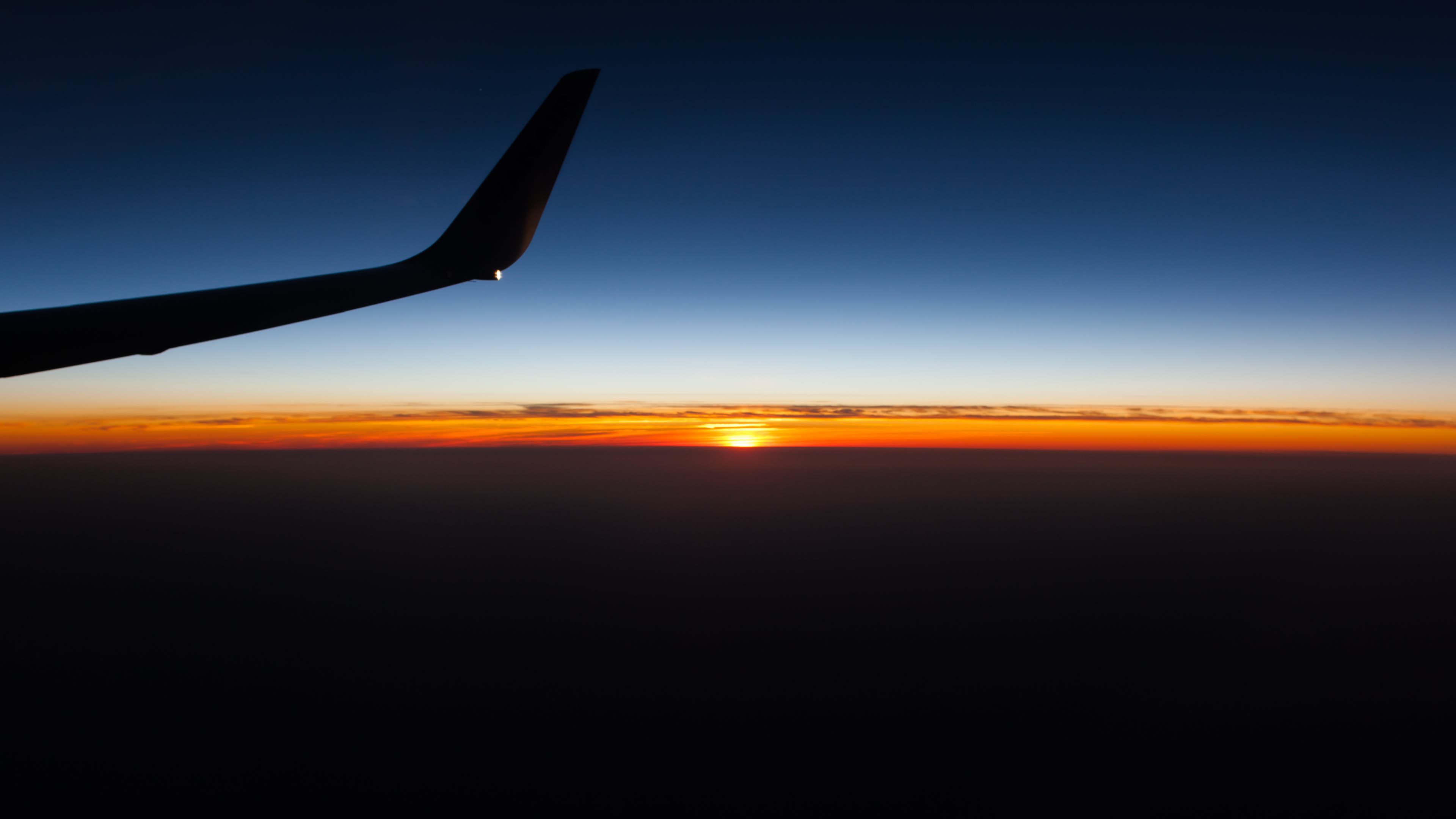 Free download wallpaper Sunset, Earth, Airplane on your PC desktop