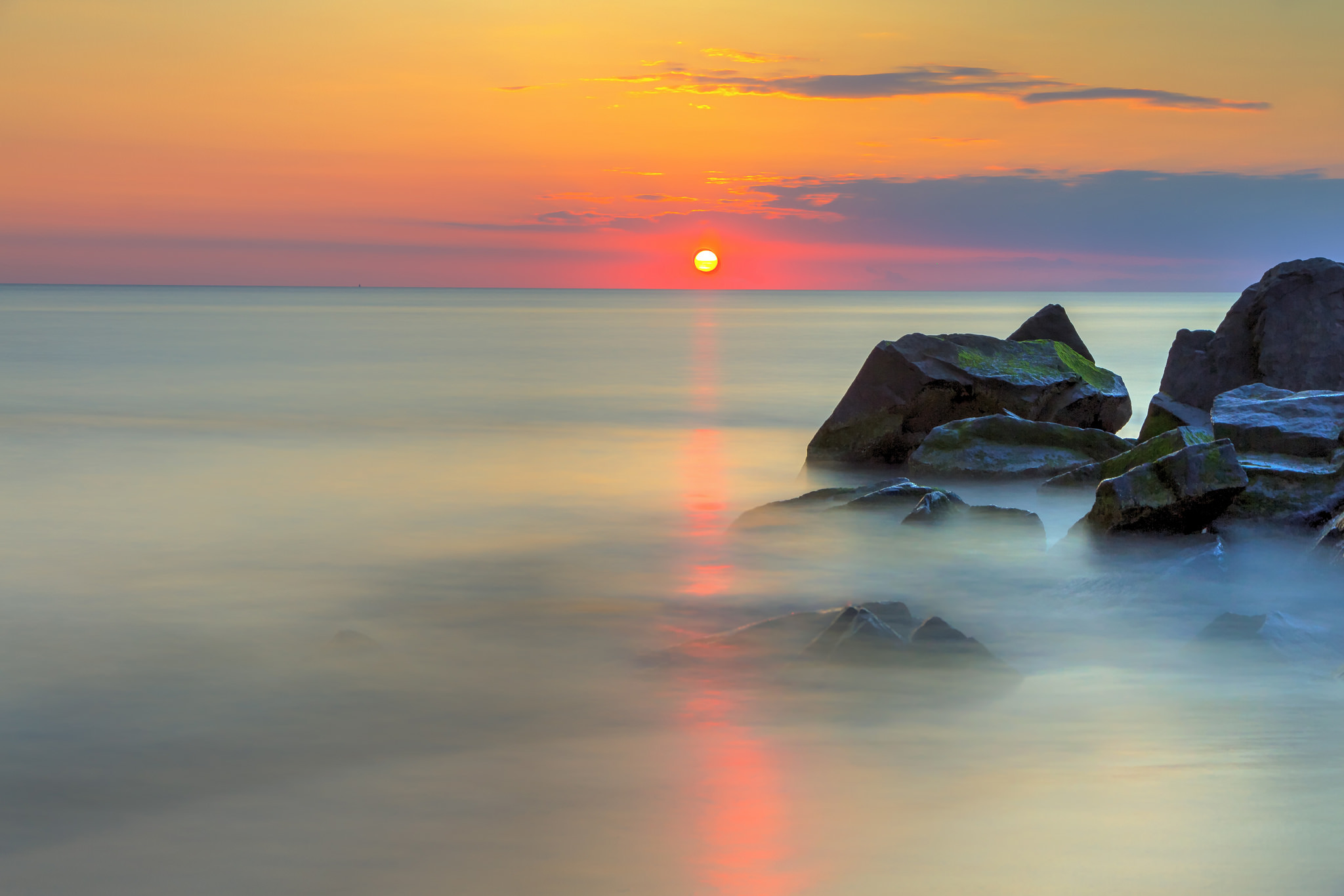 Descarga gratis la imagen Naturaleza, Horizonte, Océano, Atardecer, Tierra/naturaleza en el escritorio de tu PC