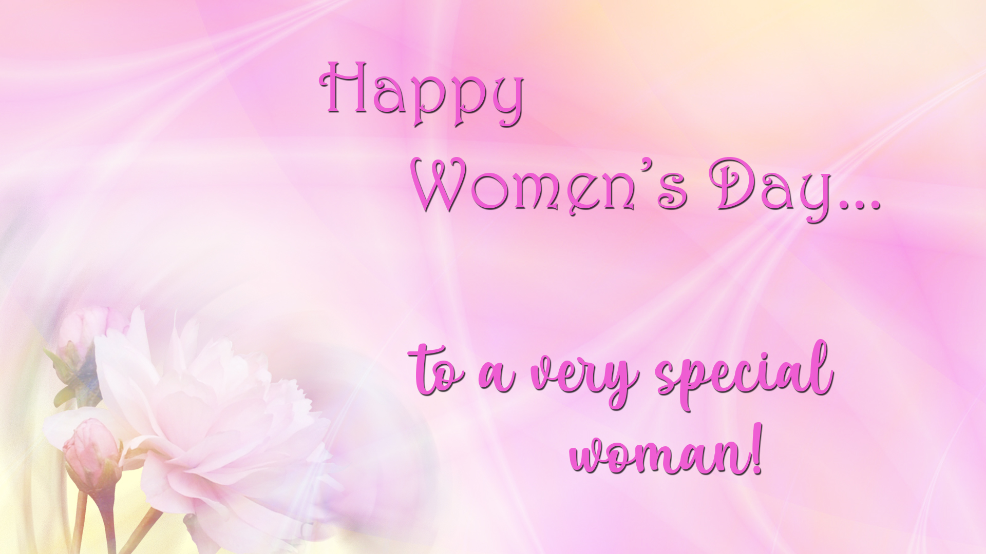Download mobile wallpaper Pink, Love, Flower, Holiday, Gradient, Women's Day for free.