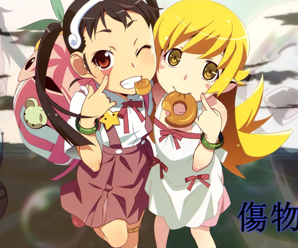 Laden Sie das Animes, Monogatari (Serie), Mayoi Hachikuji, Shinobu Oshino-Bild kostenlos auf Ihren PC-Desktop herunter