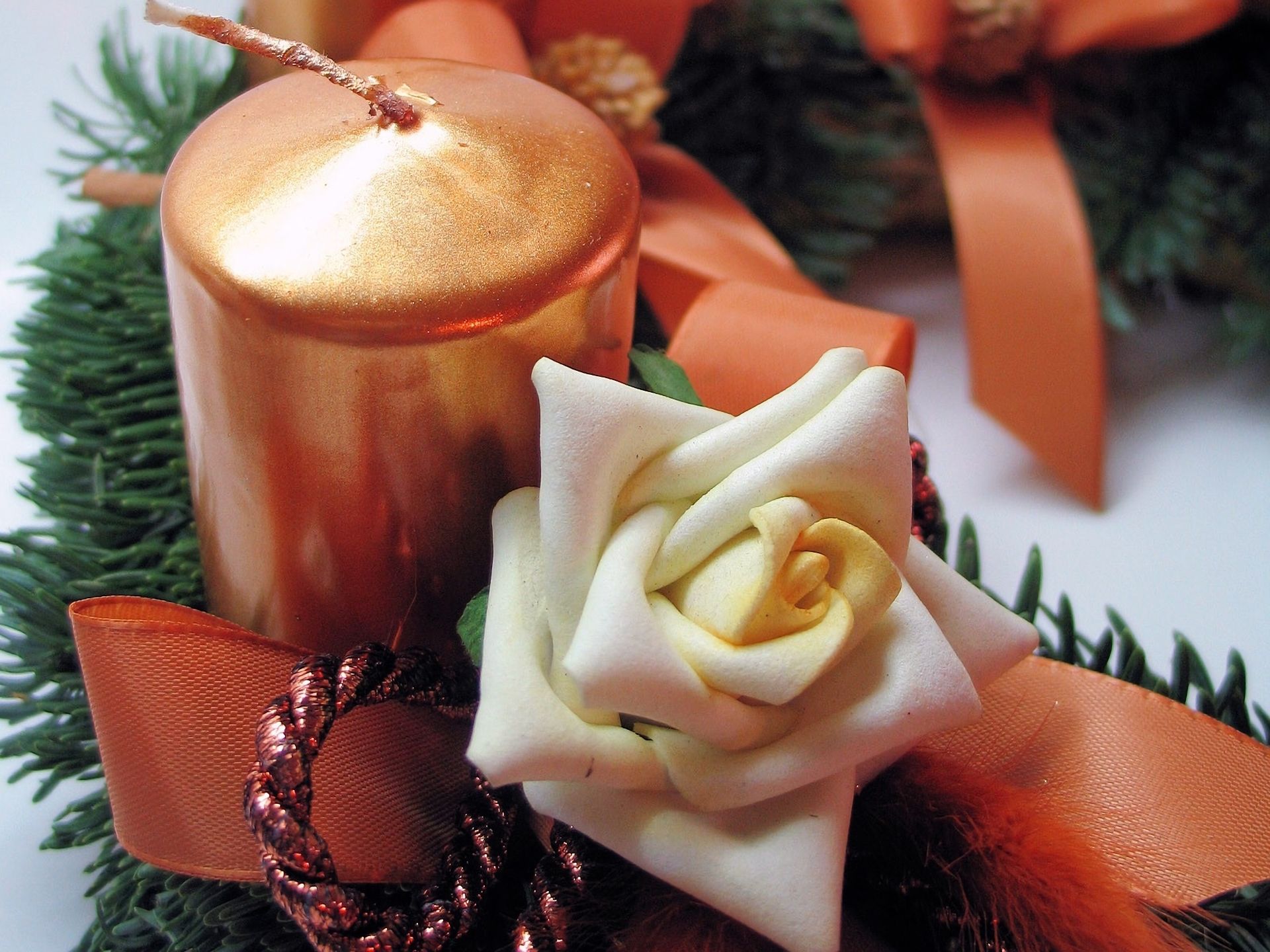 Laden Sie das Dekoration, Weihnachten, Blume, Rose, Kerze, Fotografie-Bild kostenlos auf Ihren PC-Desktop herunter