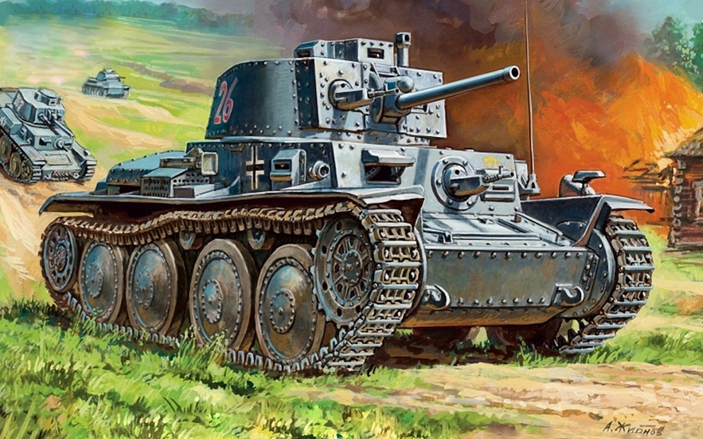 Популярные заставки и фоны Танковая 38 (Т) на компьютер