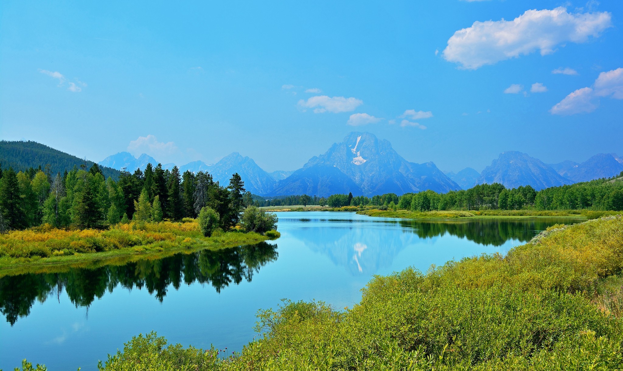 Free download wallpaper Mountains, Summer, Mountain, Earth, River on your PC desktop