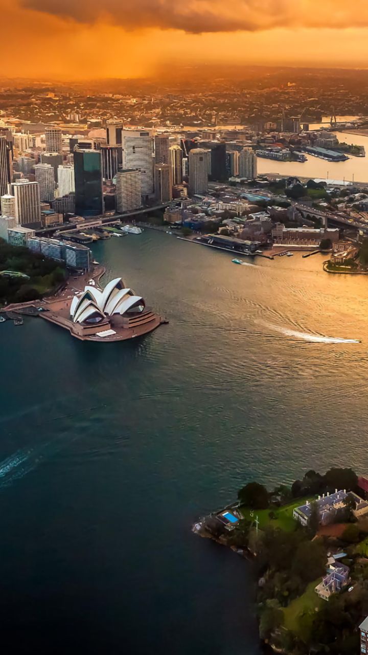 Download mobile wallpaper Cities, Sydney, Building, Harbor, Australia, Sydney Opera House, Man Made, Sydney Harbour for free.