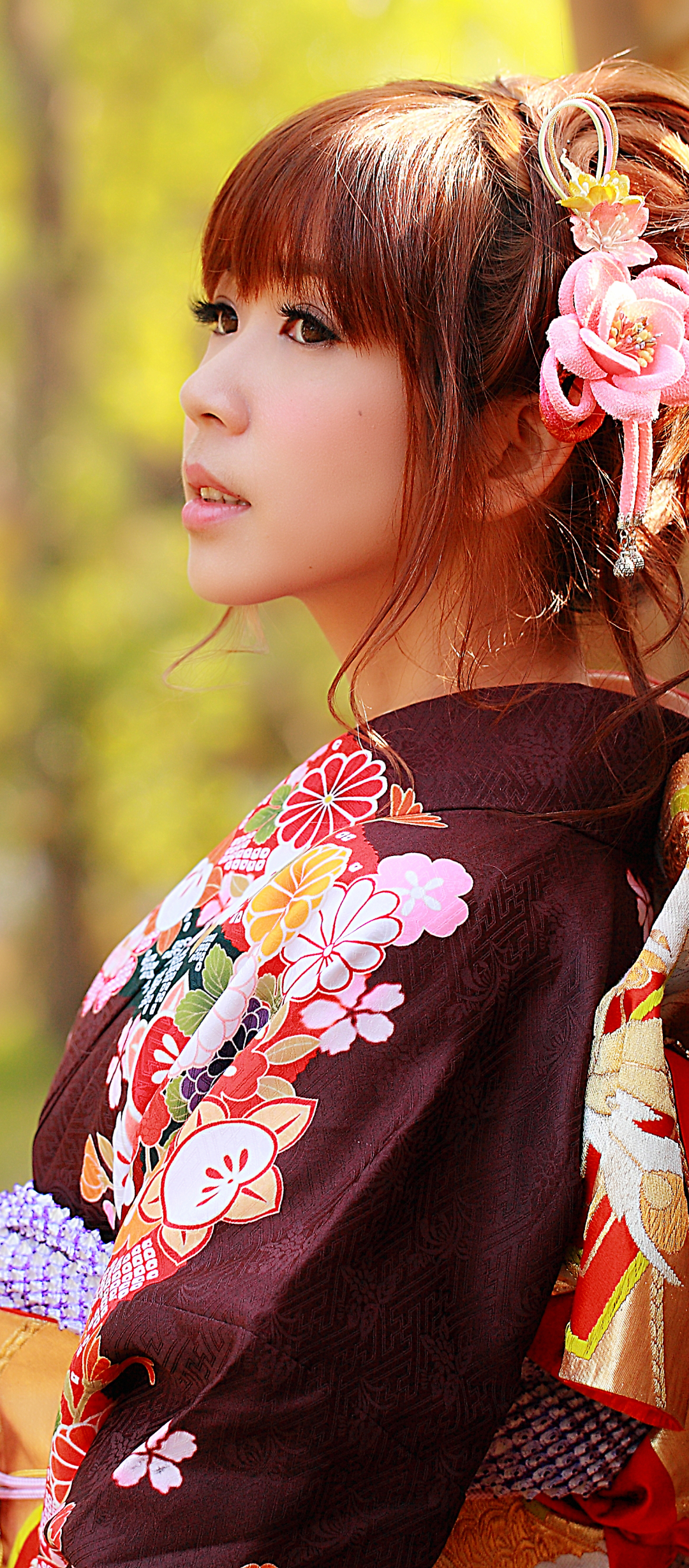 Download mobile wallpaper Brunette, Oriental, Model, Women, Asian, Traditional Costume for free.