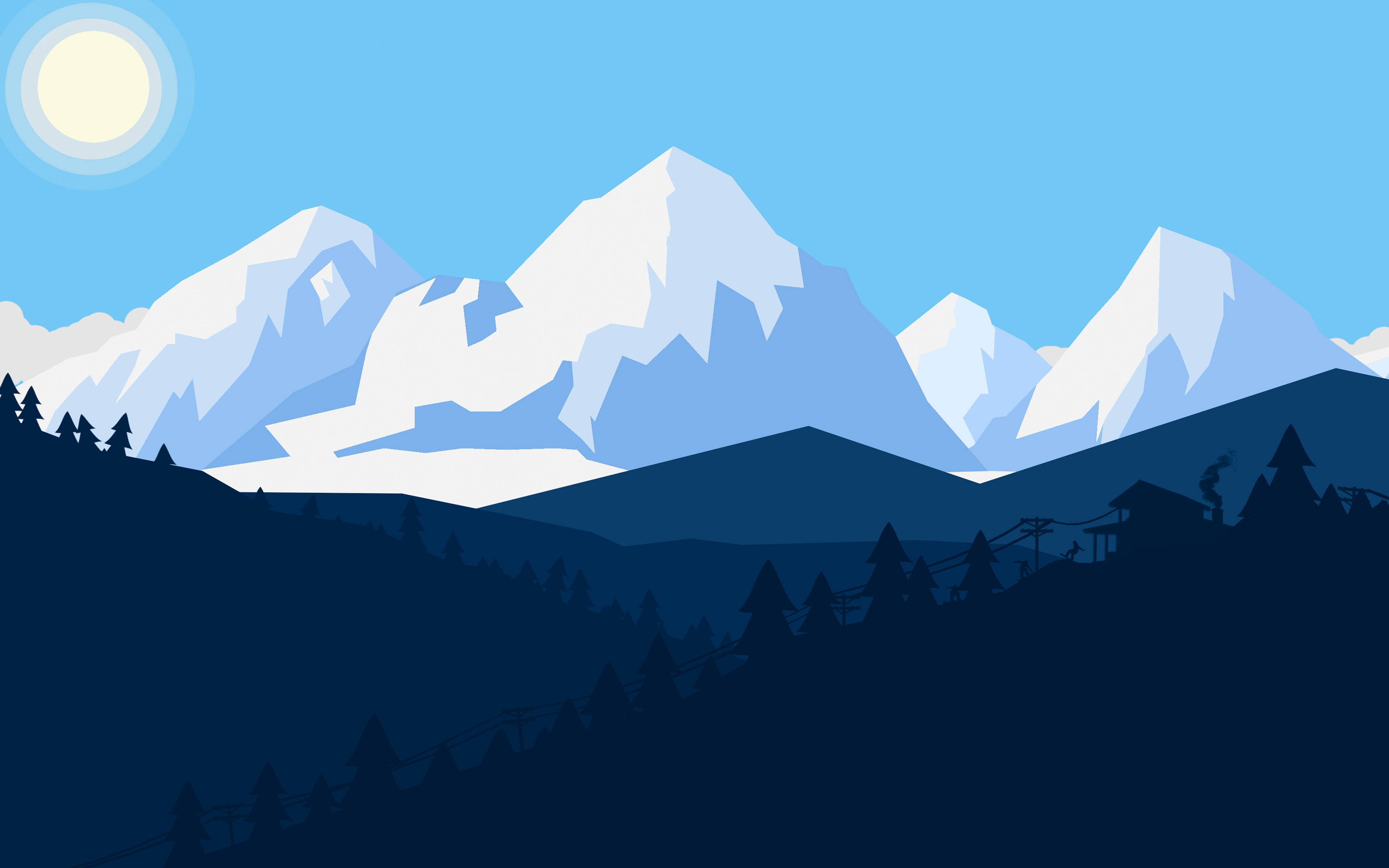 Free download wallpaper Landscape, Mountain, Artistic on your PC desktop