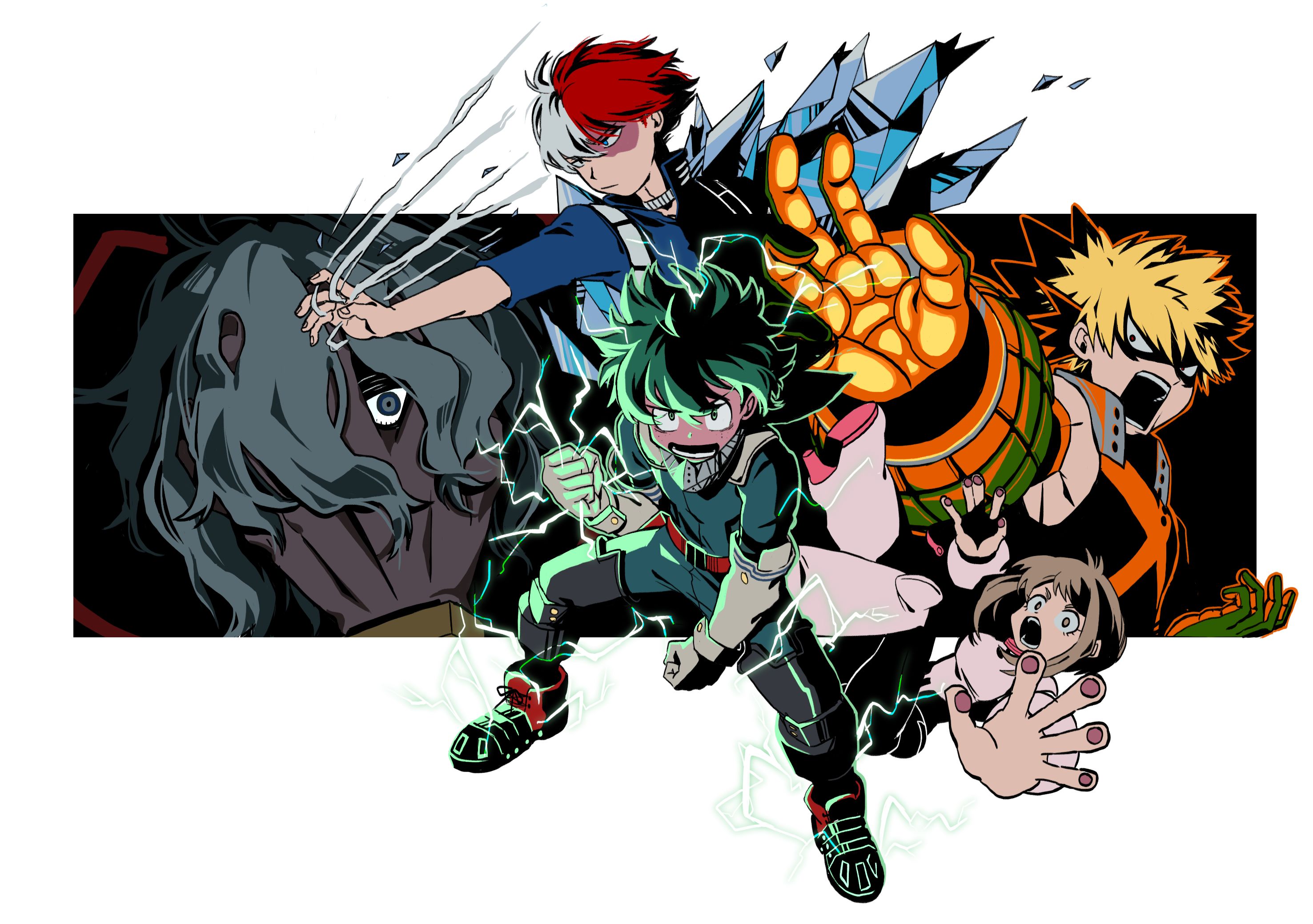 Descarga gratuita de fondo de pantalla para móvil de Animado, Izuku Midoriya, Shoto Todoroki, Katsuki Bakugou, My Hero Academia, Ochaco Uraraka, Tomura Shigaraki.
