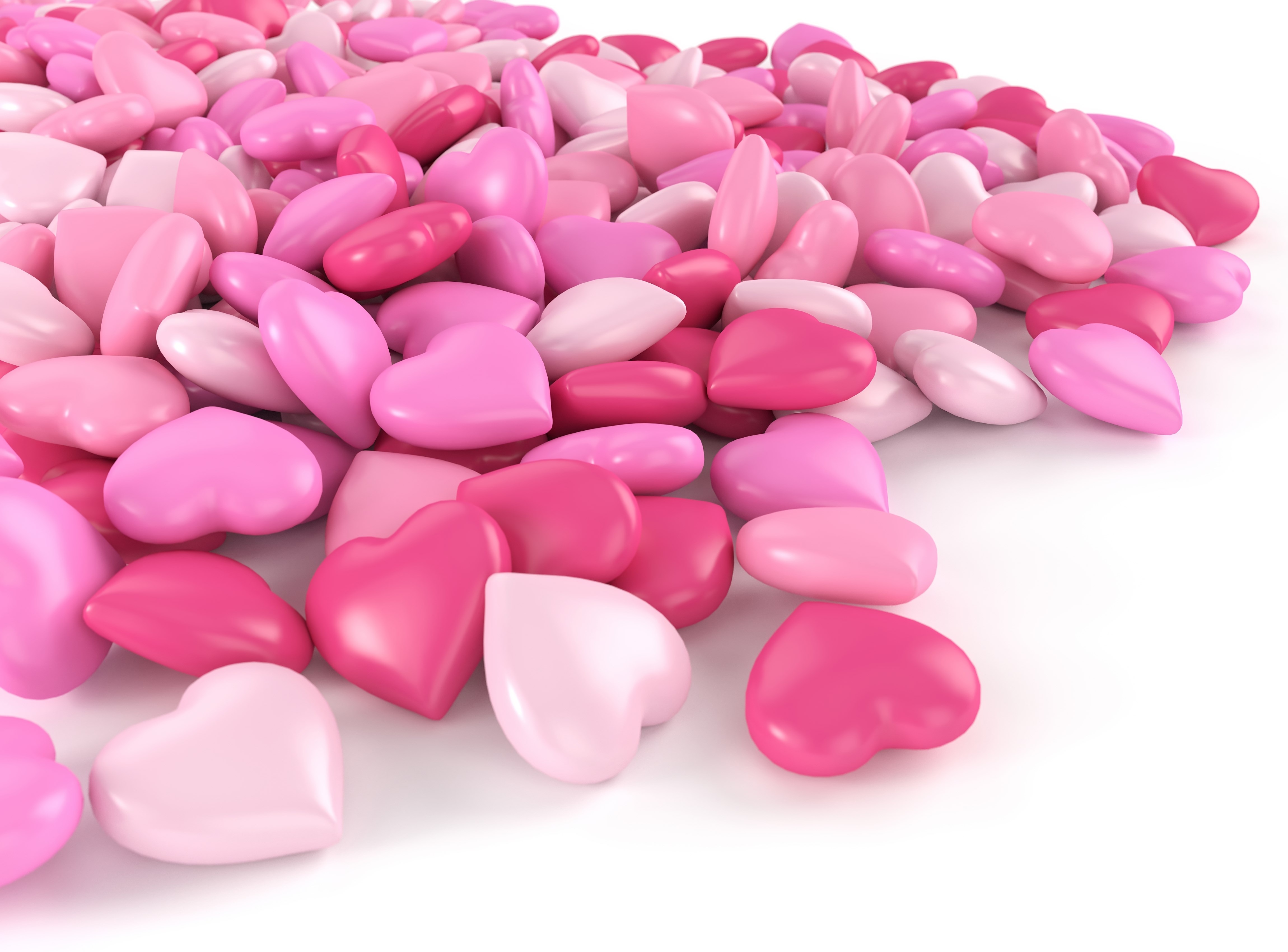 64712 baixar papel de parede cor de rosa, forma, rosa, 3d, um coração, coração - protetores de tela e imagens gratuitamente