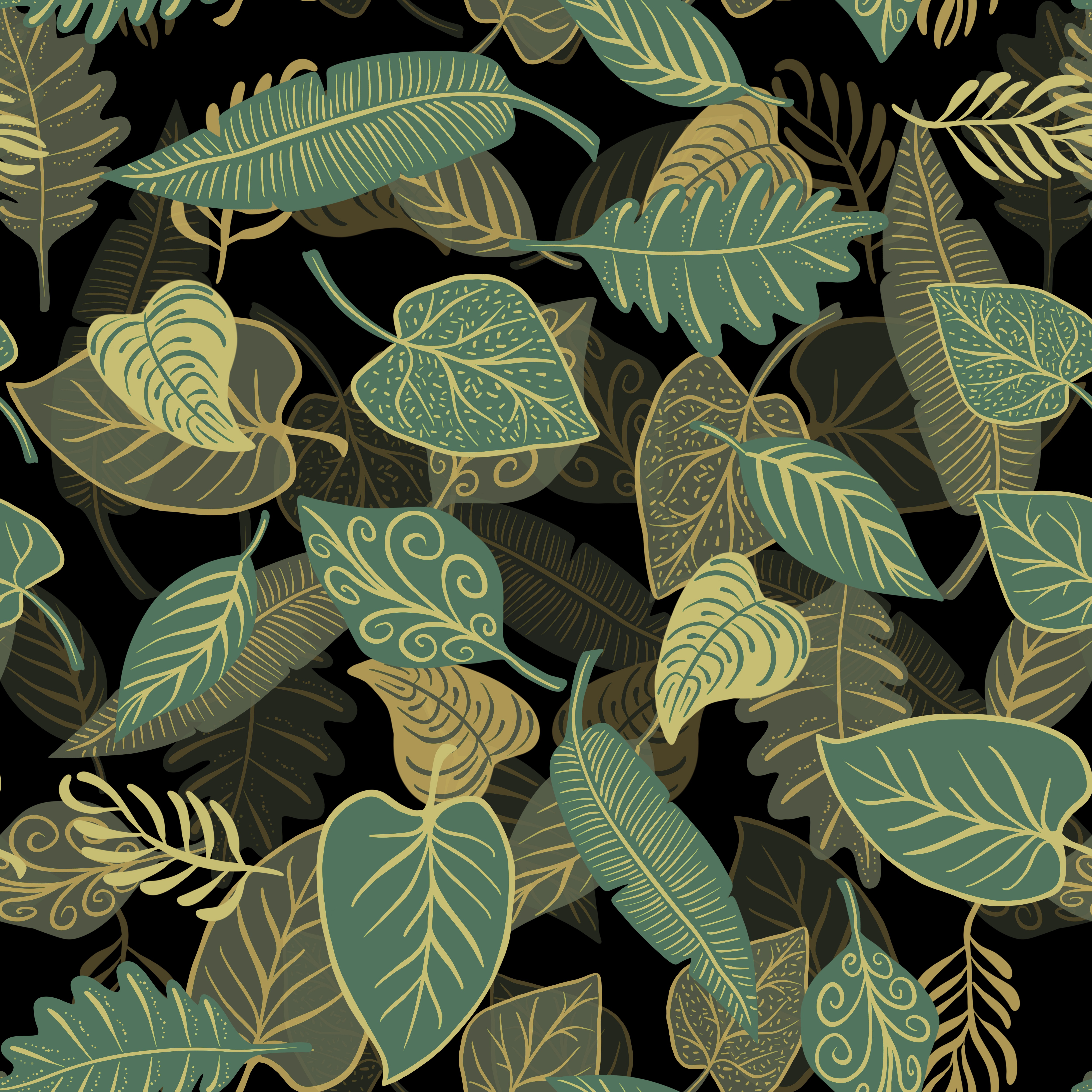 patterns, illustration, texture, leaves, textures