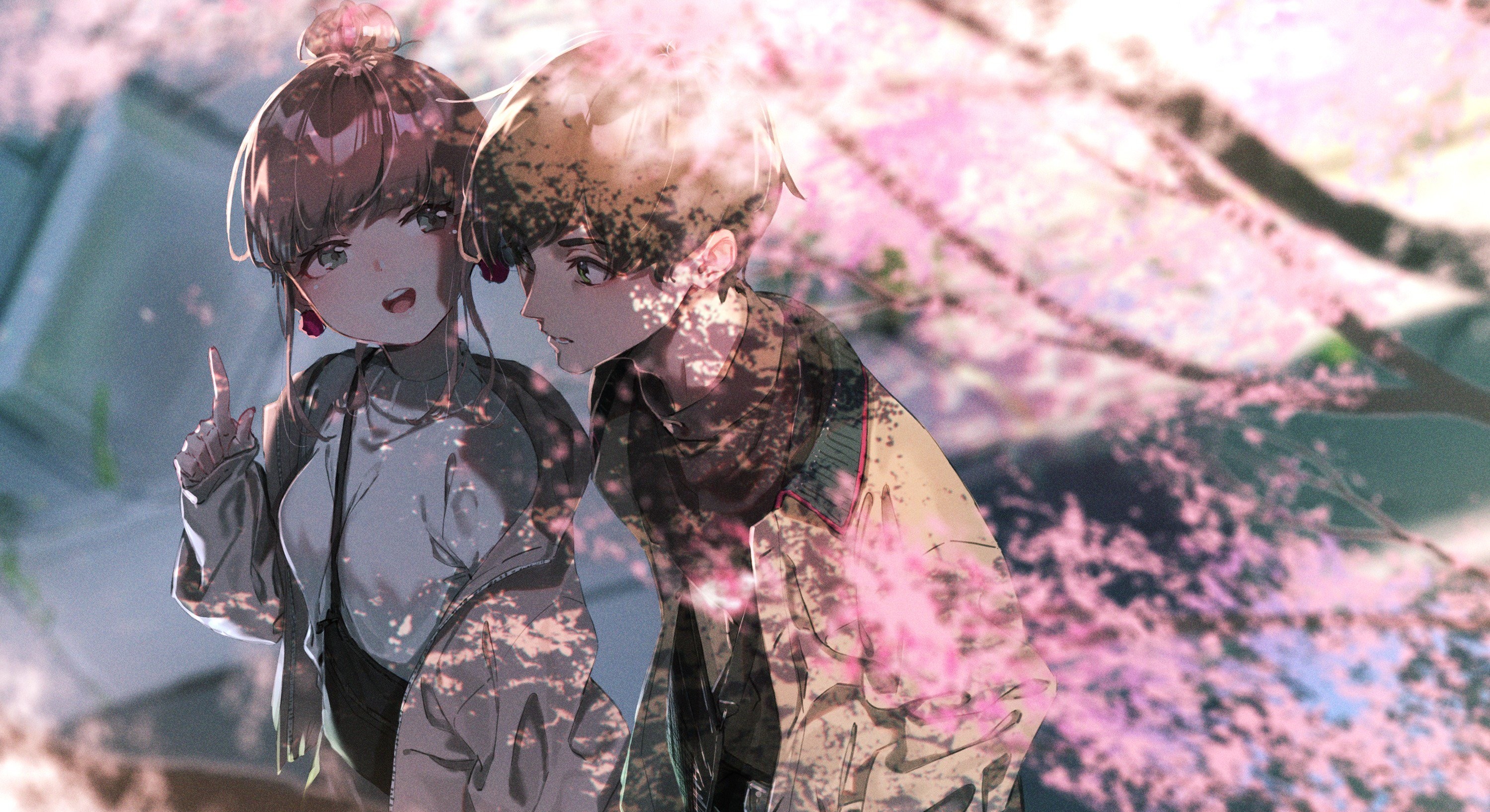 Free download wallpaper Anime, Sakura, Couple on your PC desktop