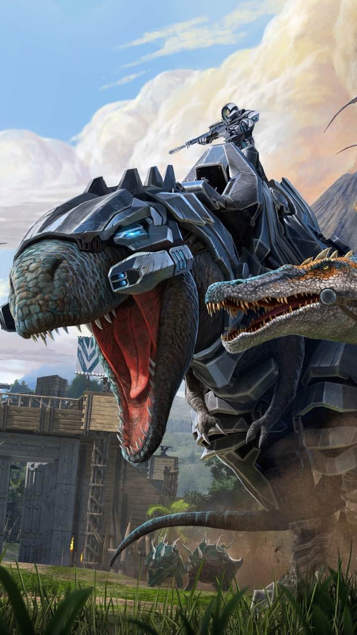 Handy-Wallpaper Dinosaurier, Computerspiele, Ark: Survival Evolved kostenlos herunterladen.