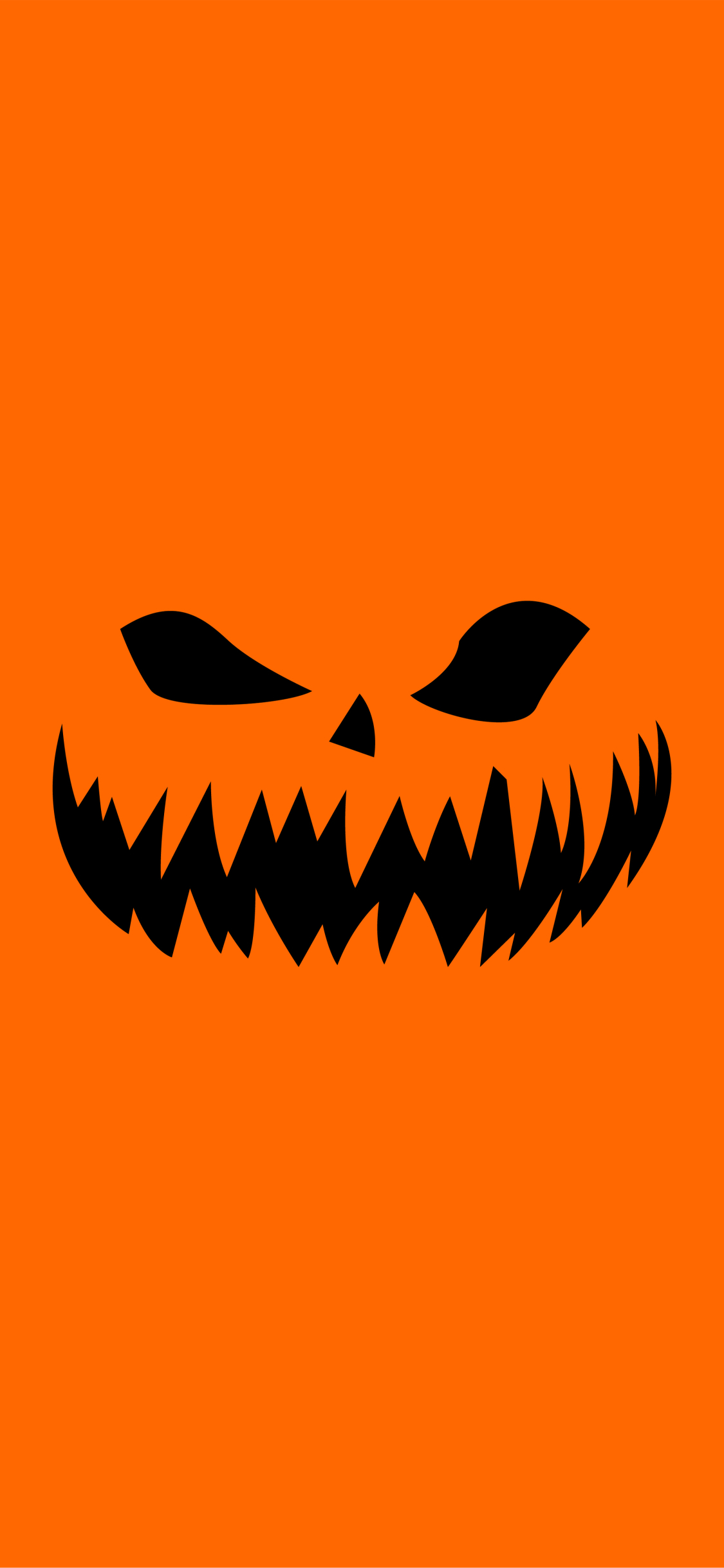 Скачать картинку Хэллоуин, Праздничные, Минималистский, Оранжевый Цвет) в телефон бесплатно.
