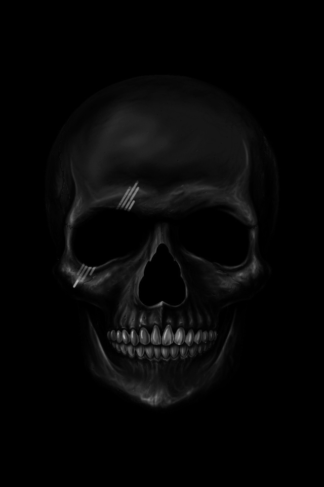 Download mobile wallpaper Dark, Skull for free.