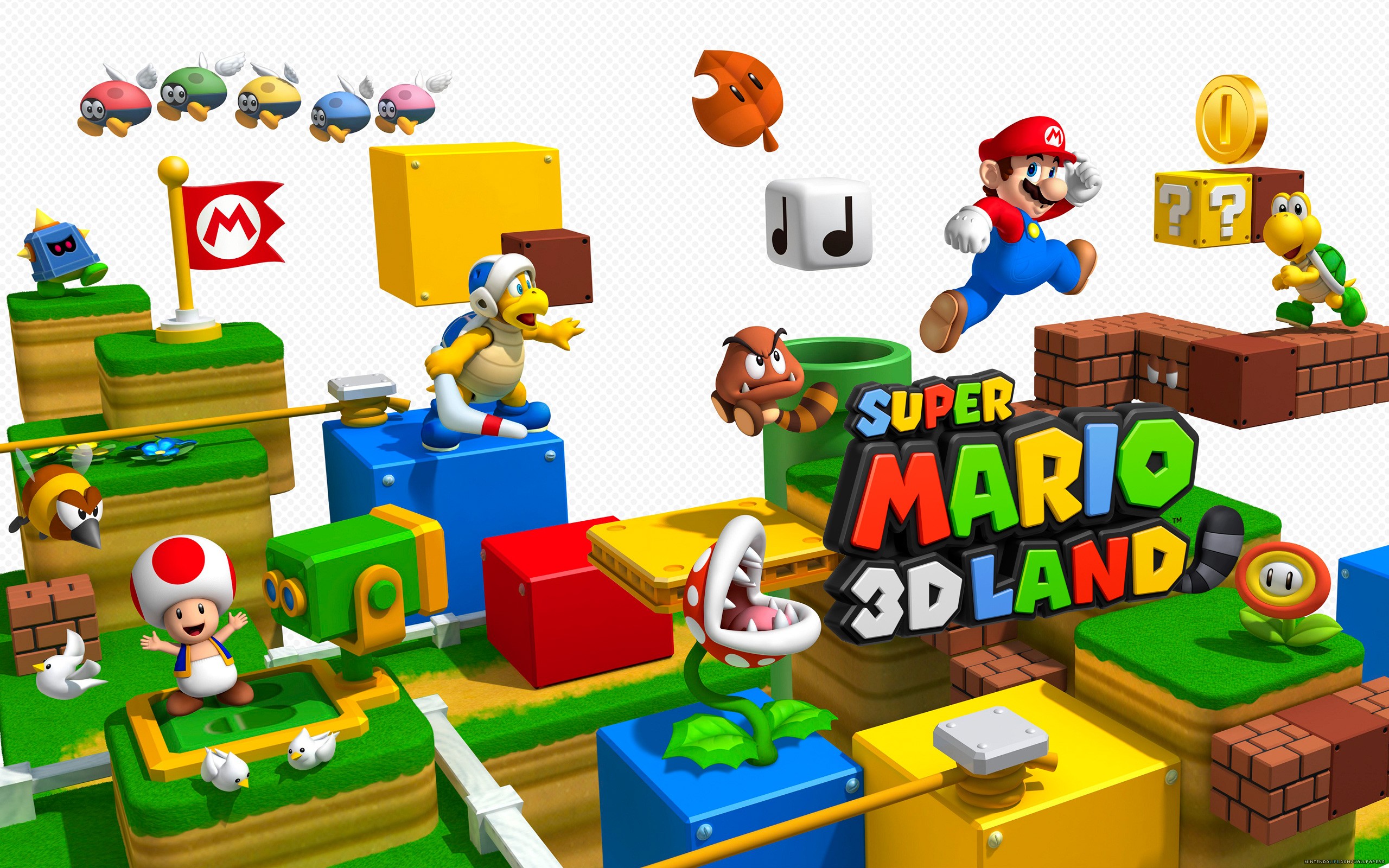 Laden Sie Super Mario 3D Land HD-Desktop-Hintergründe herunter