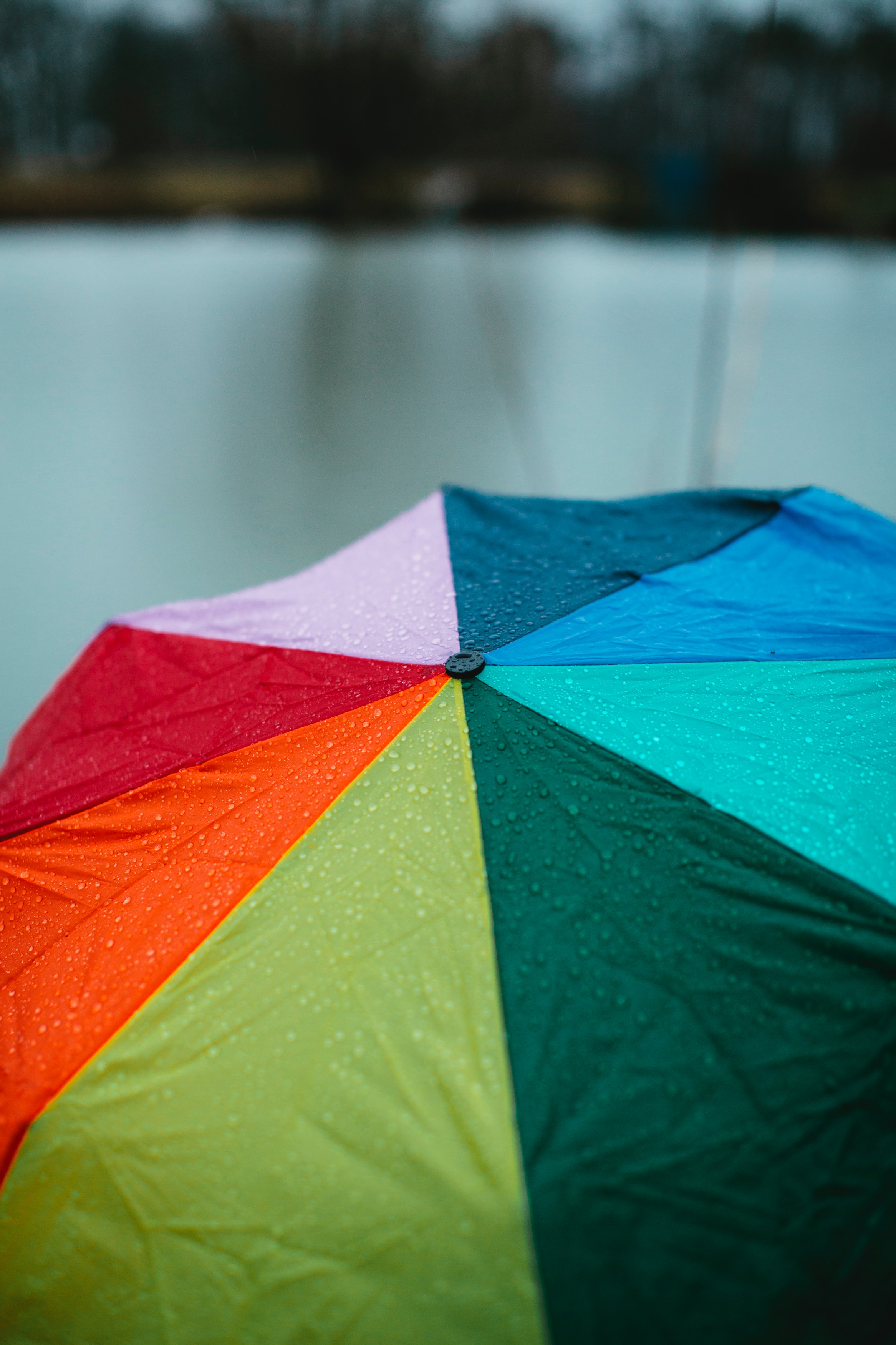 Скачать обои бесплатно Дождь, Зонт, Разное, Разноцветный, Капли картинка на рабочий стол ПК