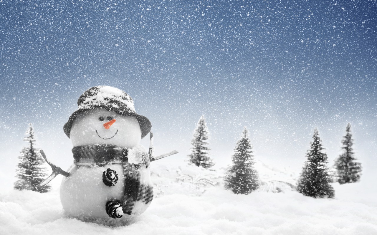 Descarga gratuita de fondo de pantalla para móvil de Vacaciones, Nieve, Invierno, Año Nuevo, Muñeco De Nieve.