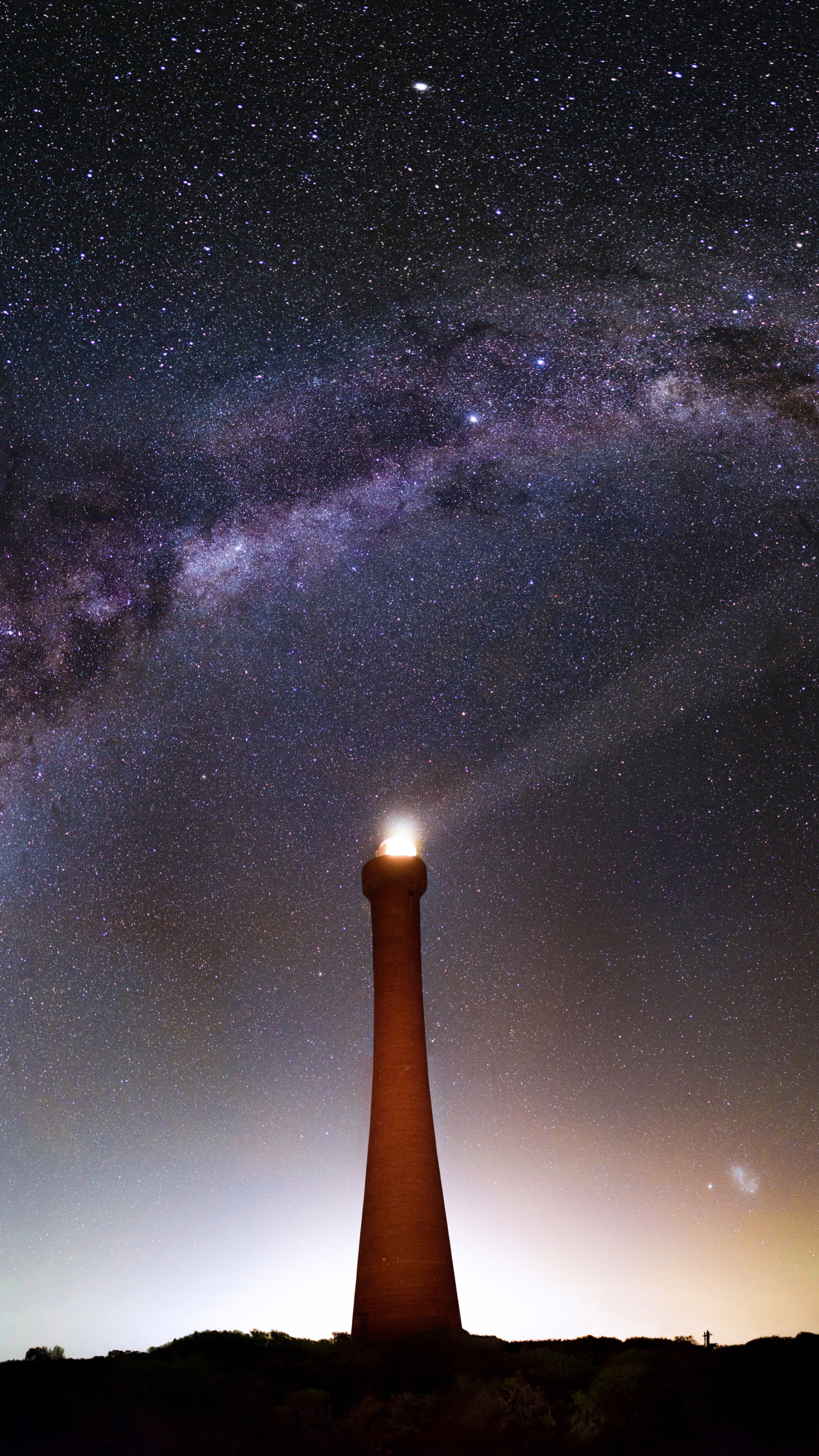 Baixar papel de parede para celular de Estrelas, Noite, Via Láctea, Galáxia, Farol, Ficção Científica, Austrália gratuito.