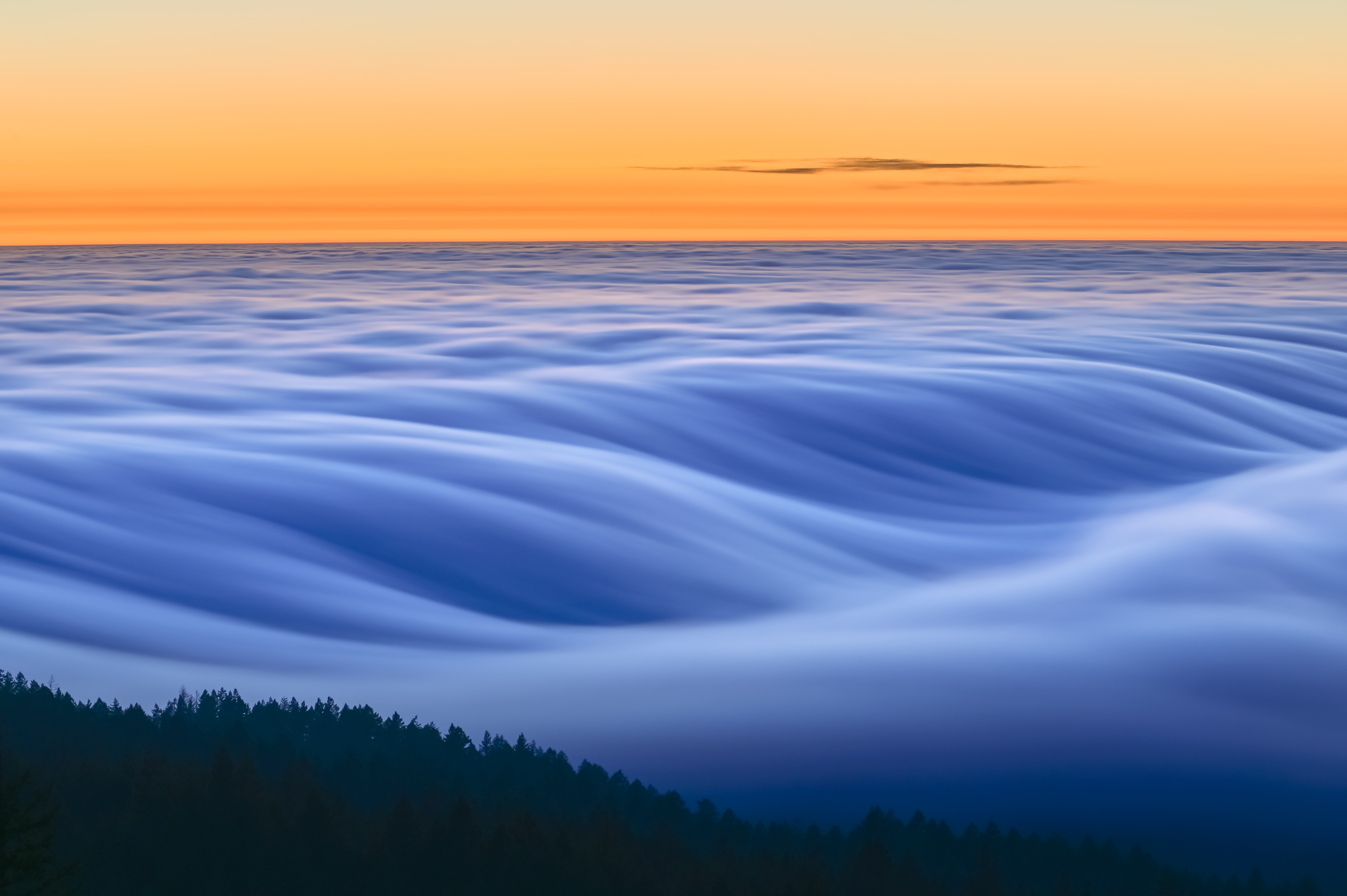 Завантажити шпалери безкоштовно Горизонт, Туман, Земля, Море Хмар картинка на робочий стіл ПК