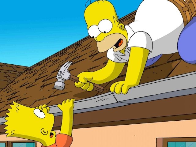Handy-Wallpaper Homer Simpson, Die Simpsons, Fernsehserien, Bart Simpson kostenlos herunterladen.