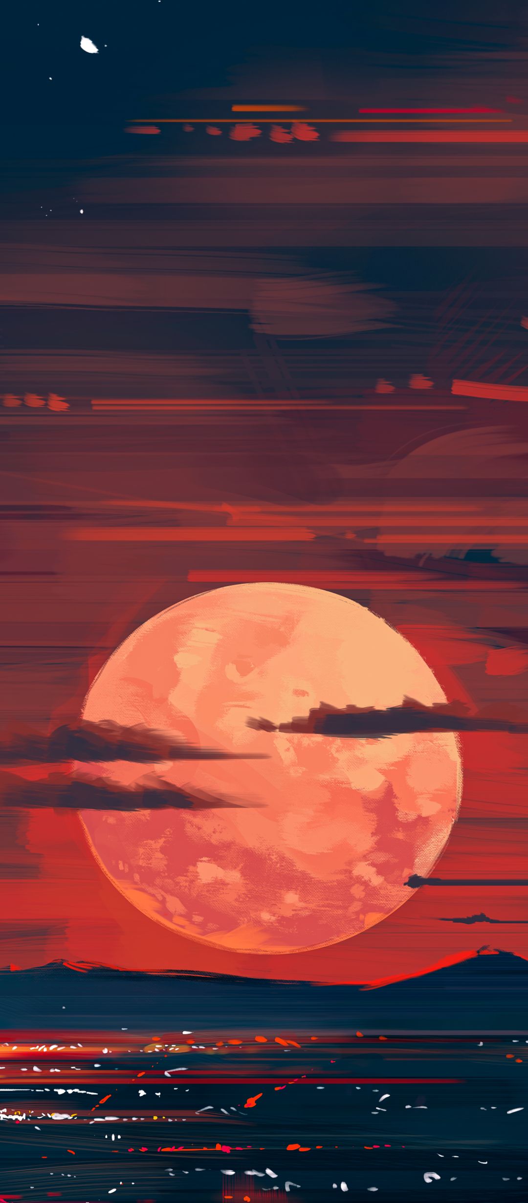 Download mobile wallpaper Anime, Sky, Moon for free.