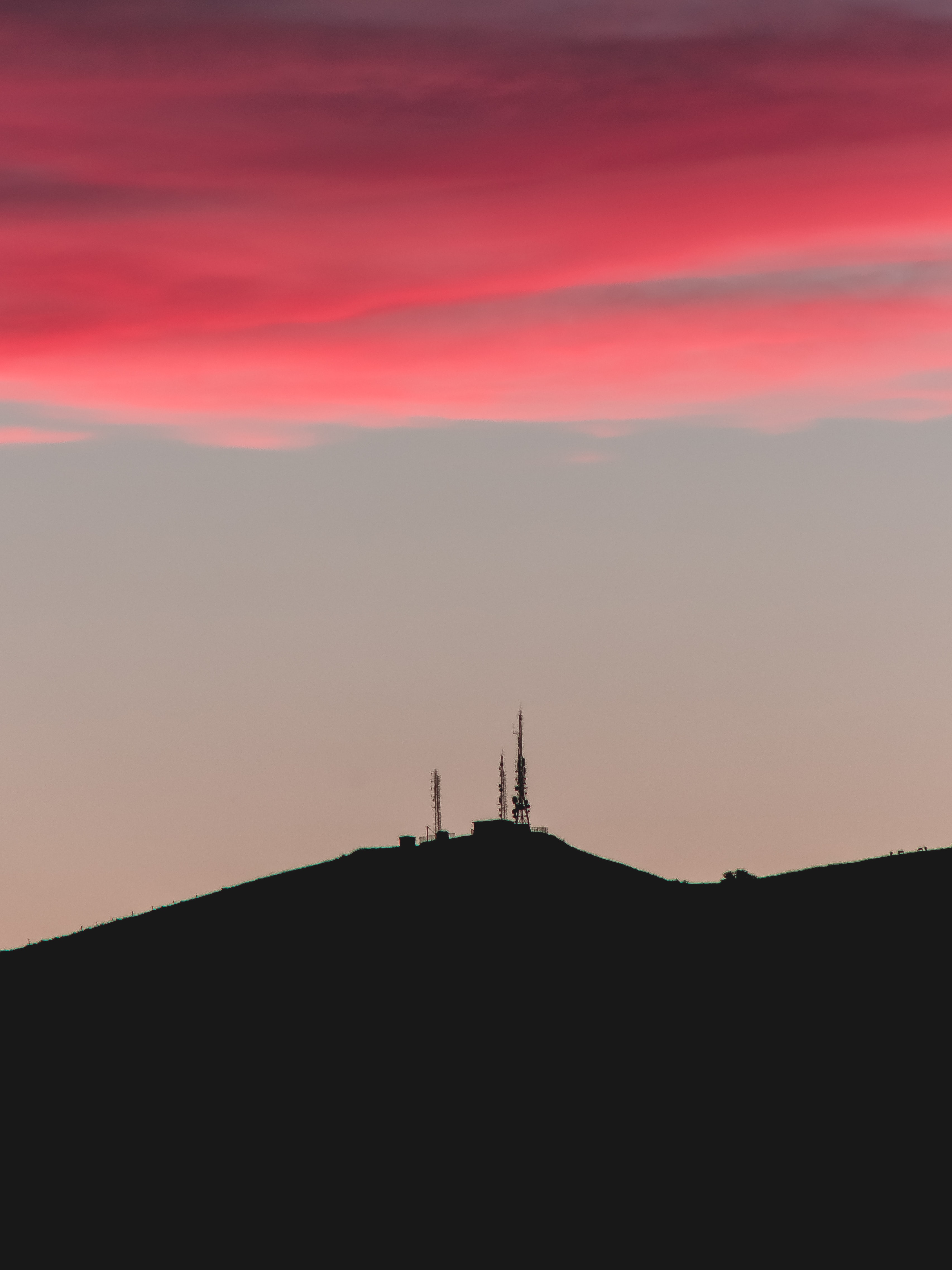 Laden Sie das Sunset, Silhouette, Hügel, Hill, Turm, Dunkel-Bild kostenlos auf Ihren PC-Desktop herunter