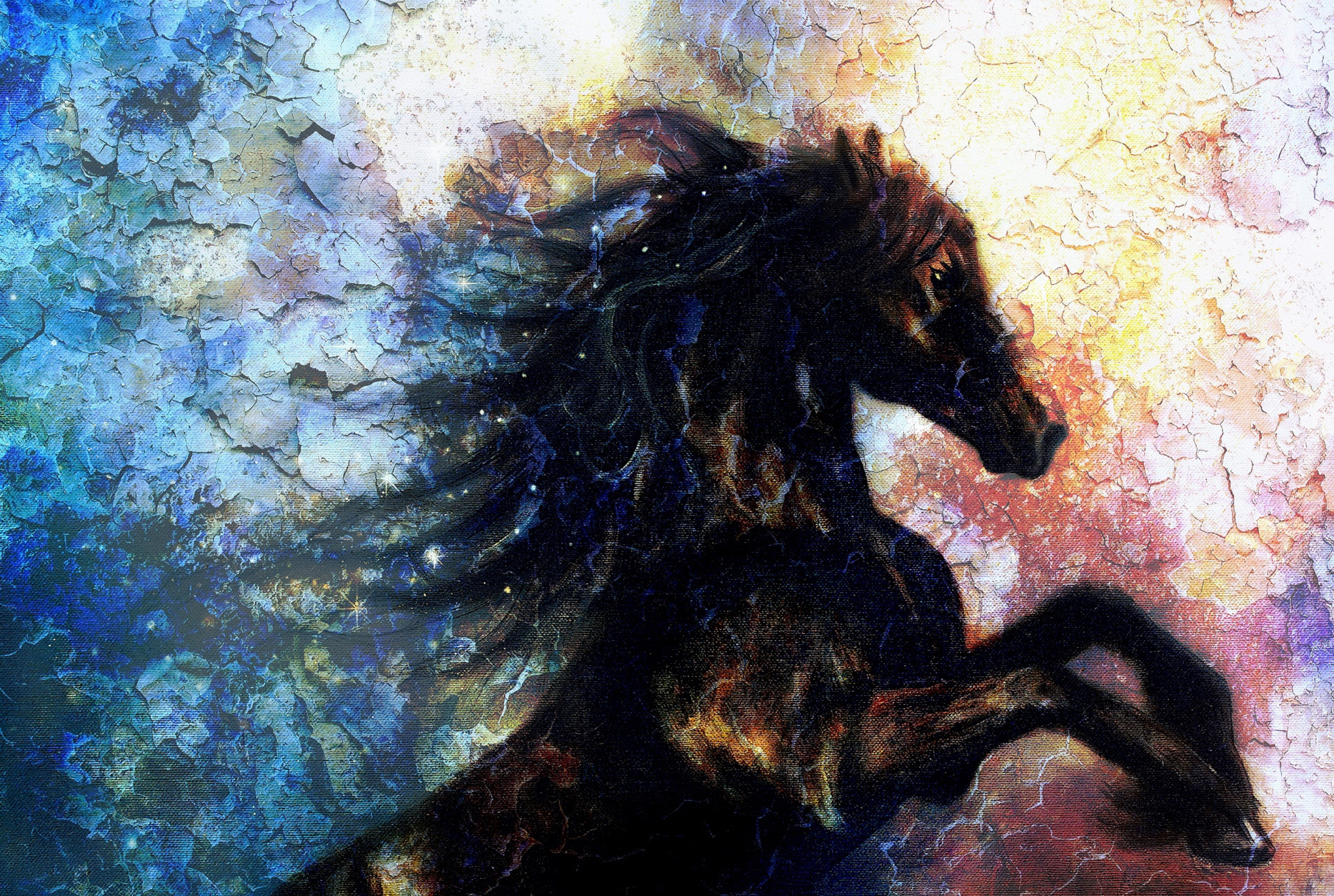 Download mobile wallpaper Painting, Artistic, Horse for free.