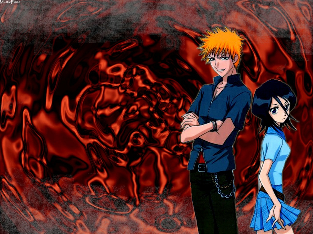 Laden Sie das Bleach, Rukia Kuchiki, Animes, Ichigo Kurosaki-Bild kostenlos auf Ihren PC-Desktop herunter