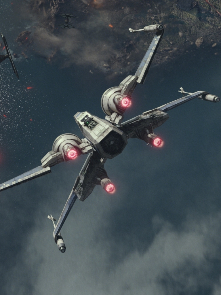 Download mobile wallpaper Star Wars, Movie, Tie Fighter, X Wing, Star Wars Episode Vii: The Force Awakens for free.