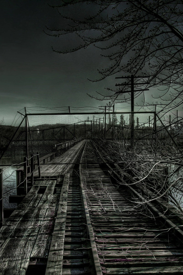 Download mobile wallpaper Dark, Railroad, Man Made, Chernobyl for free.