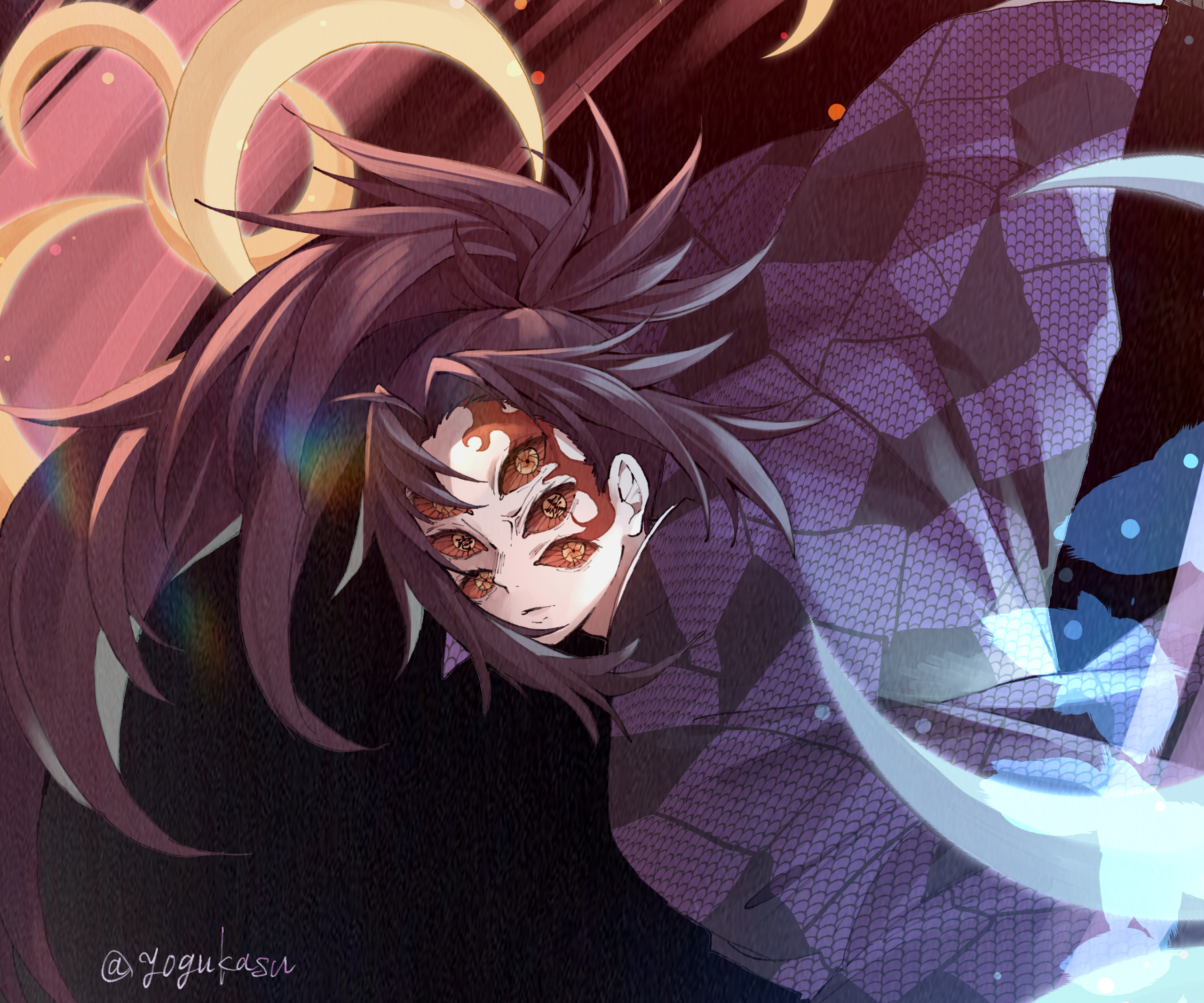 Laden Sie das Animes, Demon Slayer, Kokushibo (Dämonentöter)-Bild kostenlos auf Ihren PC-Desktop herunter