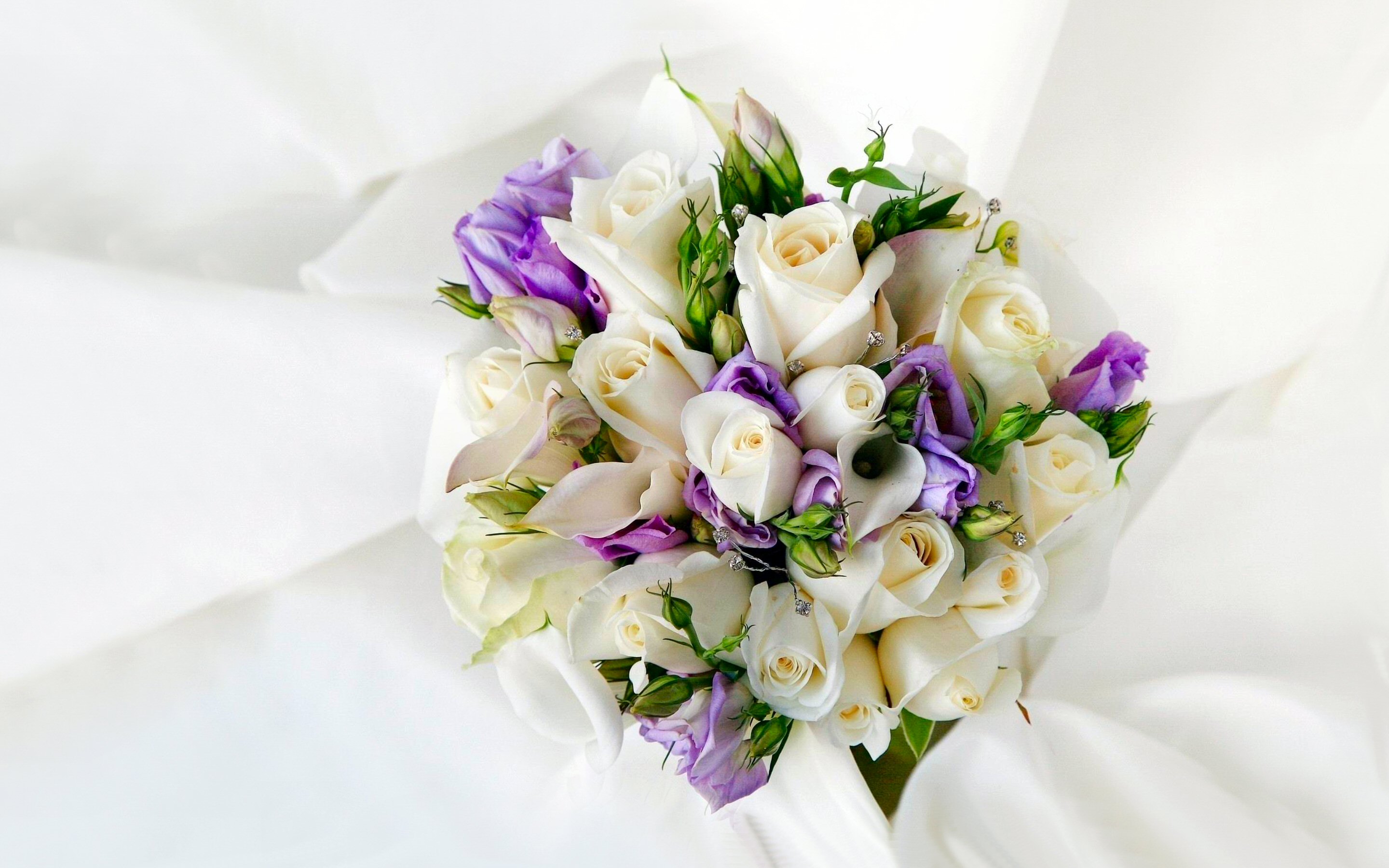 white flower, bouquet, man made, flower, rose, valentine's day 4K, Ultra HD
