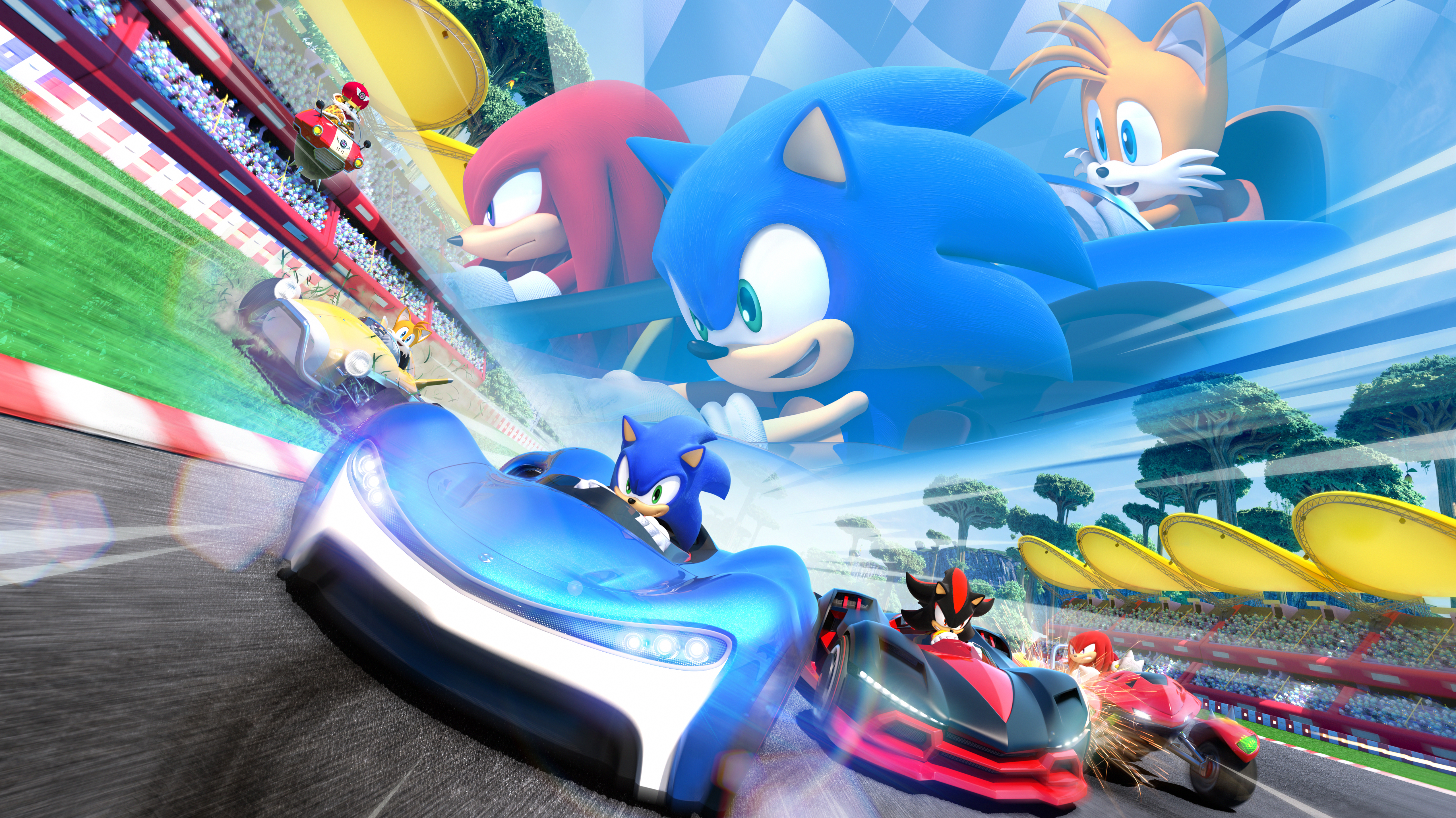 Завантажити шпалери Команда Sonic Racing на телефон безкоштовно