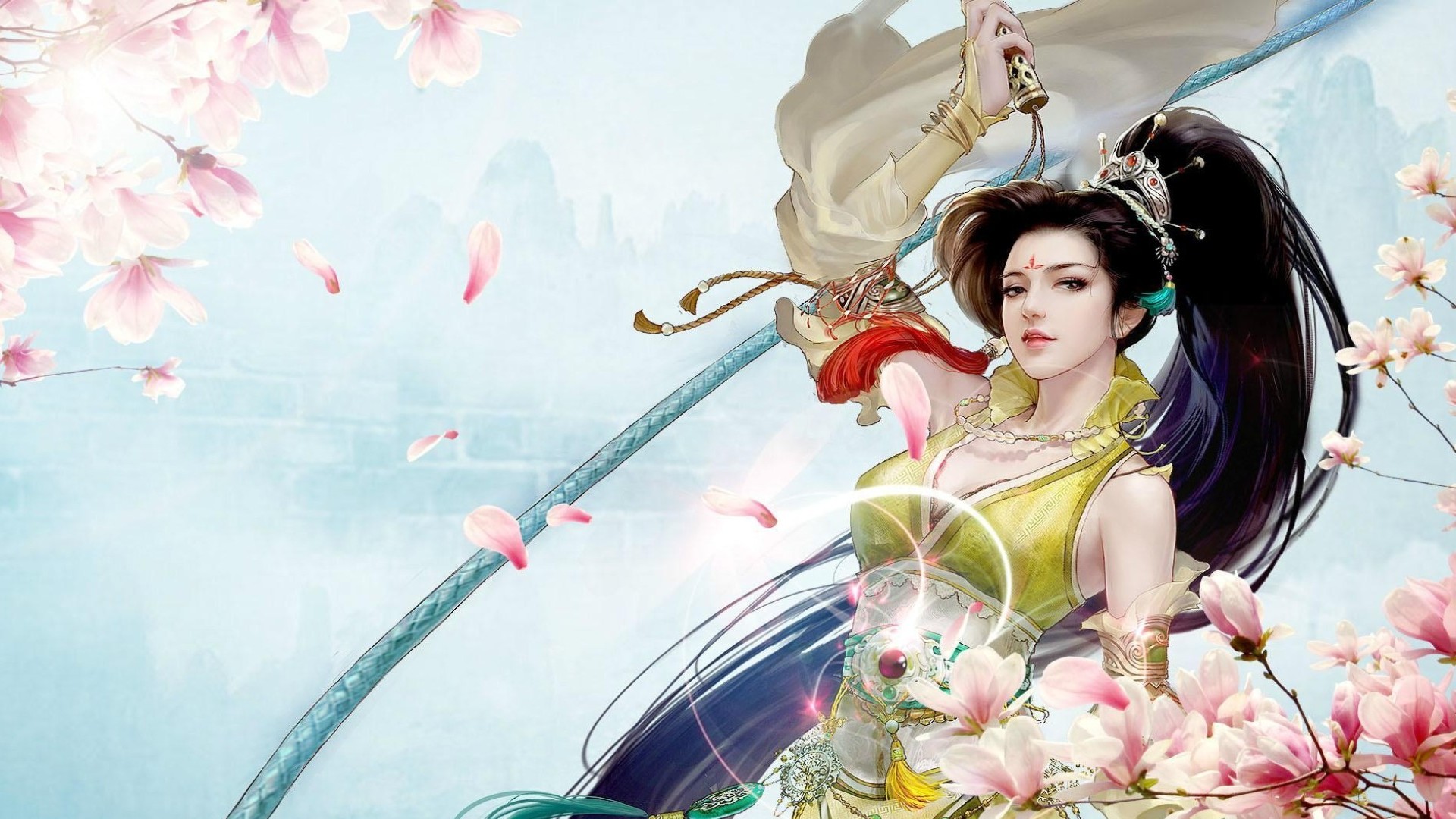 Free download wallpaper Fantasy, Cute, Women, Blossom on your PC desktop