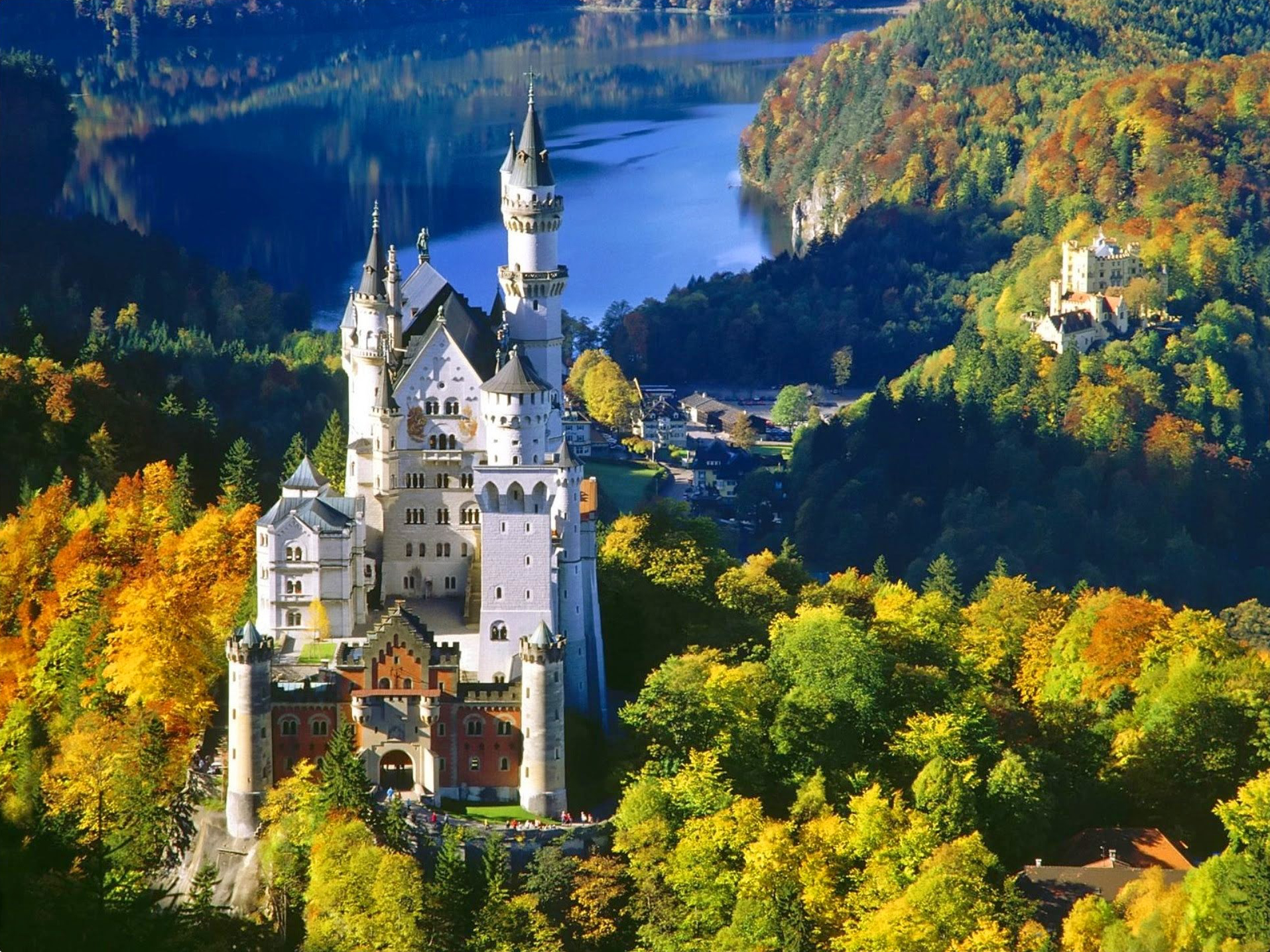 Laden Sie das Schlösser, Schloss Neuschwanstein, Menschengemacht-Bild kostenlos auf Ihren PC-Desktop herunter