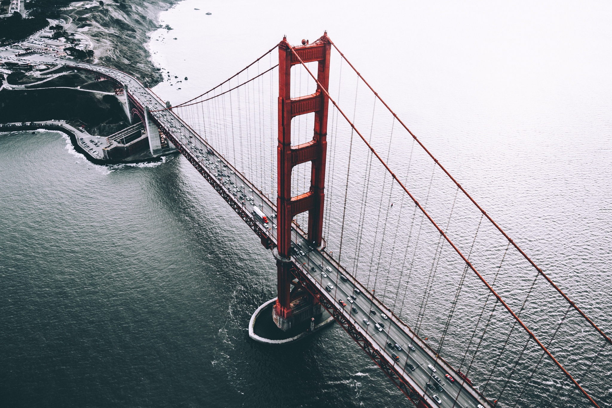 Free download wallpaper Bridges, Bridge, Golden Gate, Aerial, Man Made on your PC desktop