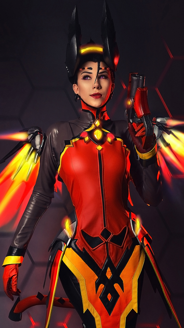 Download mobile wallpaper Women, Overwatch, Cosplay, Mercy (Overwatch) for free.