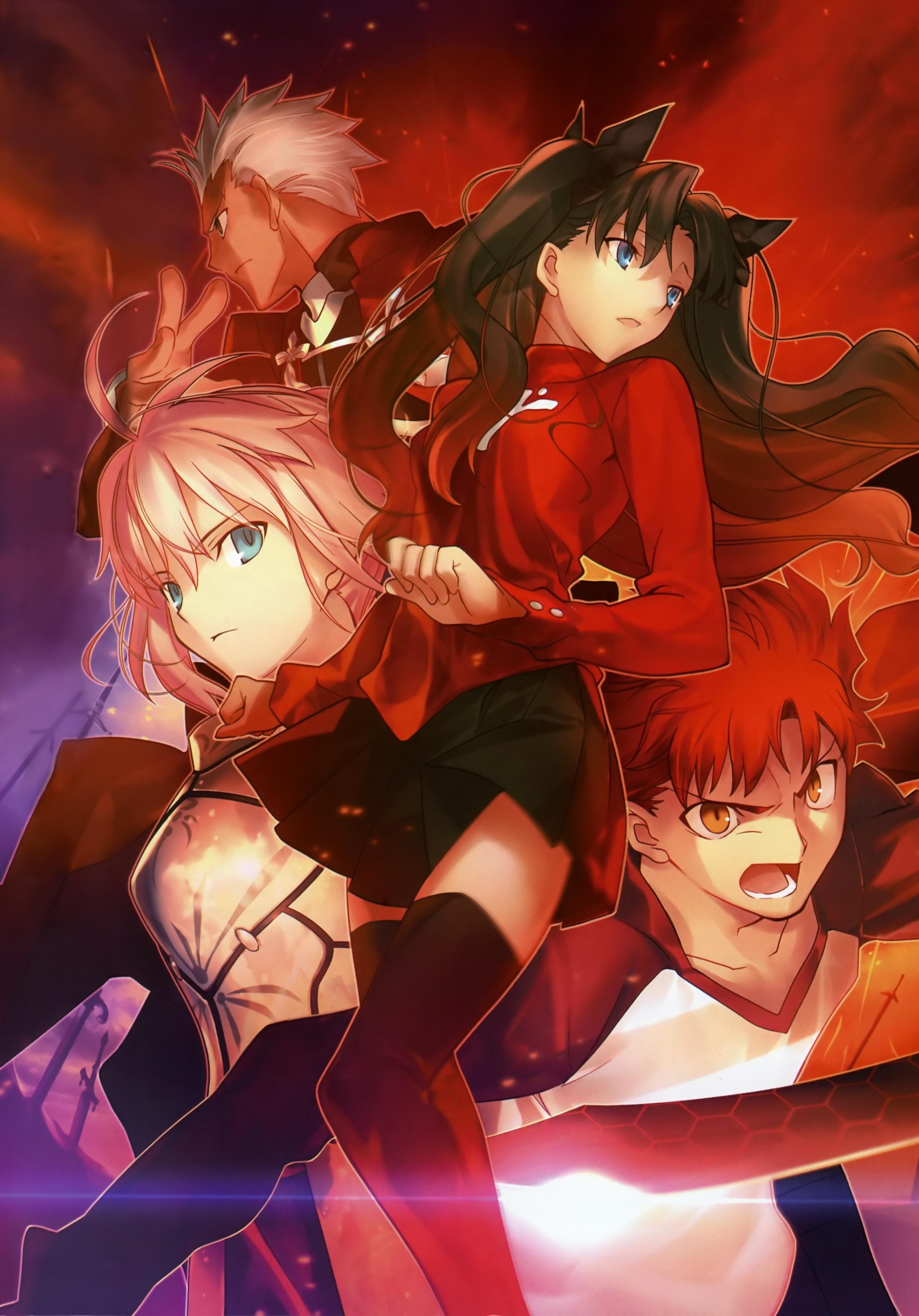 Download mobile wallpaper Anime, Fate/stay Night, Shirou Emiya, Archer (Fate/stay Night), Rin Tohsaka, Fate Series for free.