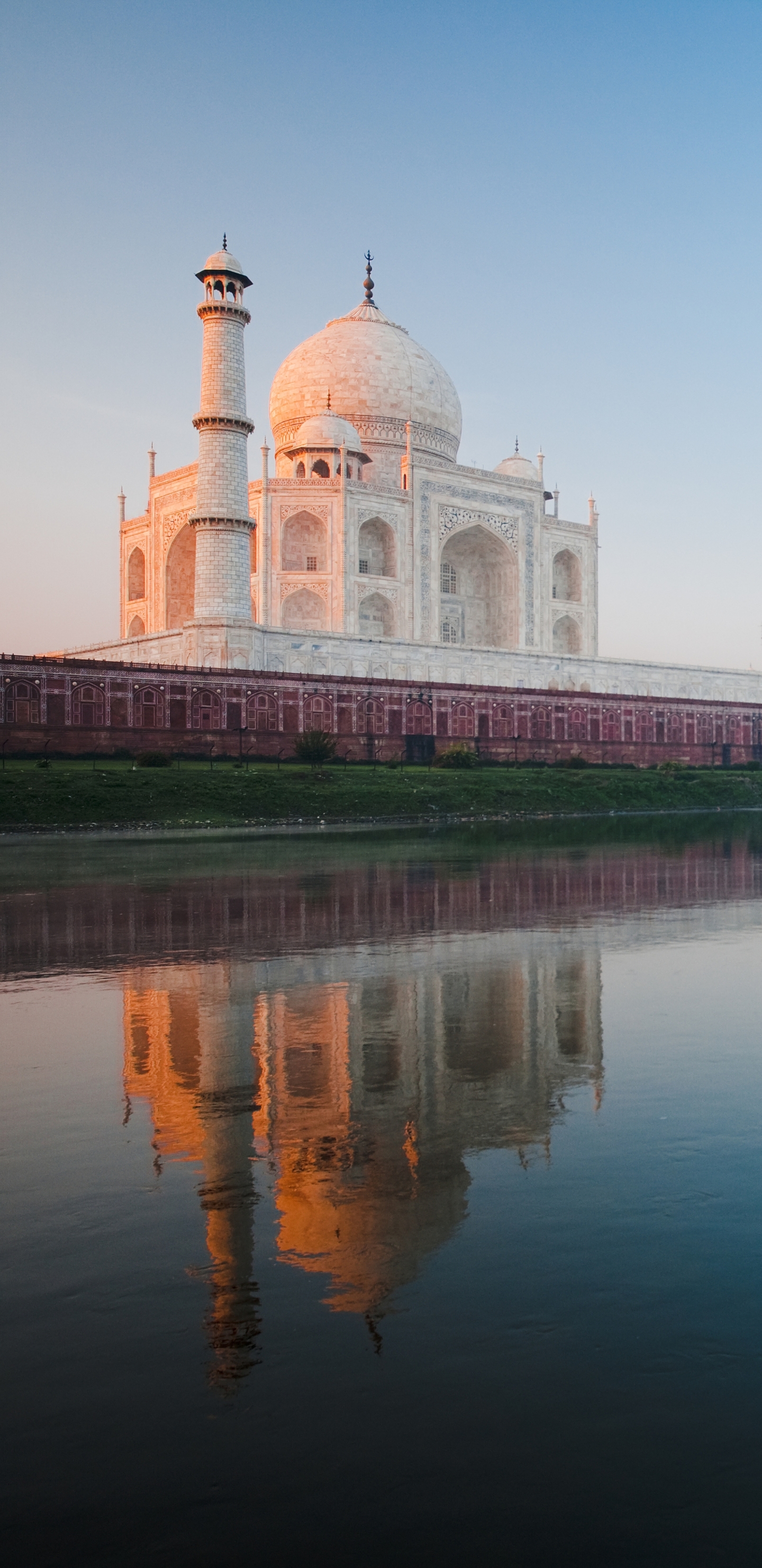 Descarga gratuita de fondo de pantalla para móvil de Agua, Monumentos, Taj Mahal, Edificio, Reflexión, Monumento, Hazme, India, Agra, Hecho Por El Hombre, Reflejo.