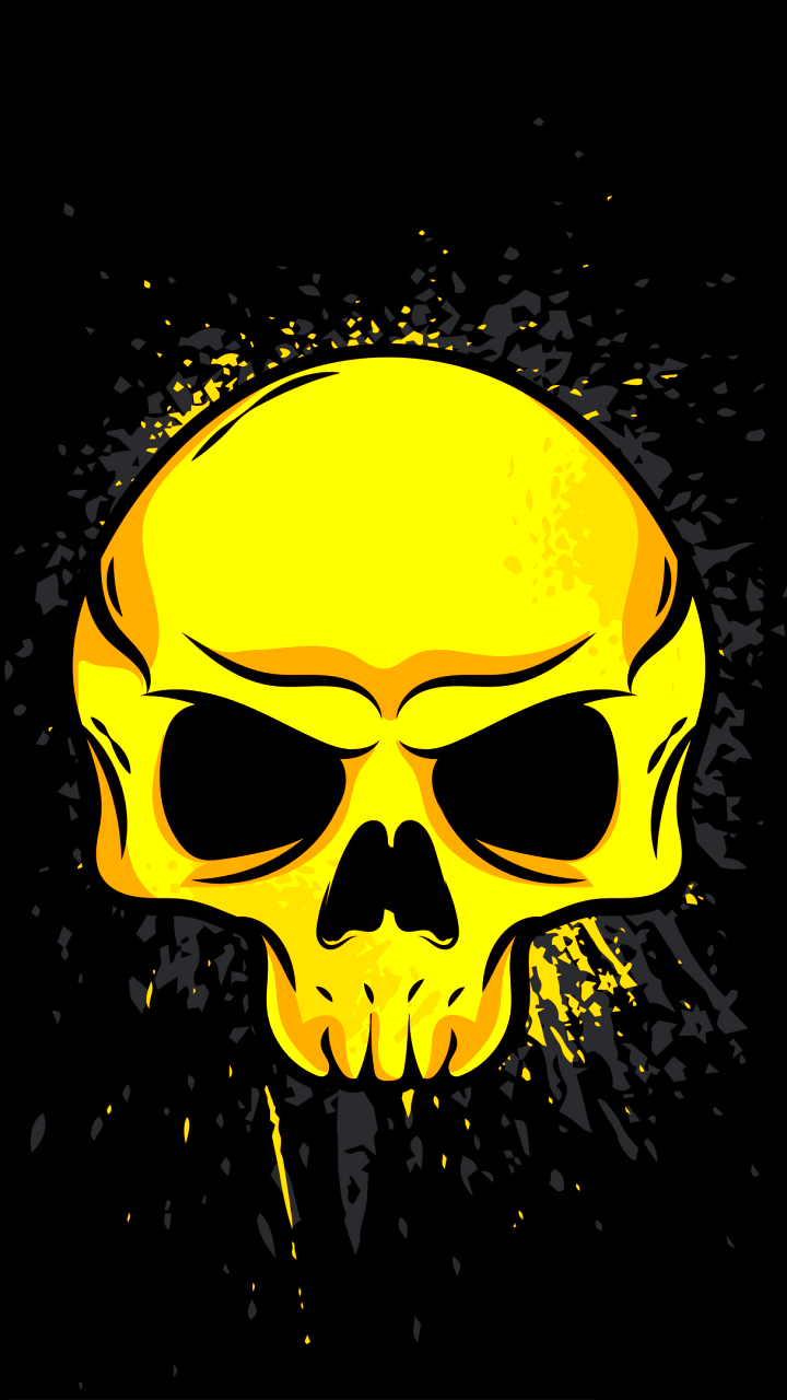 Download mobile wallpaper Dark, Skull for free.