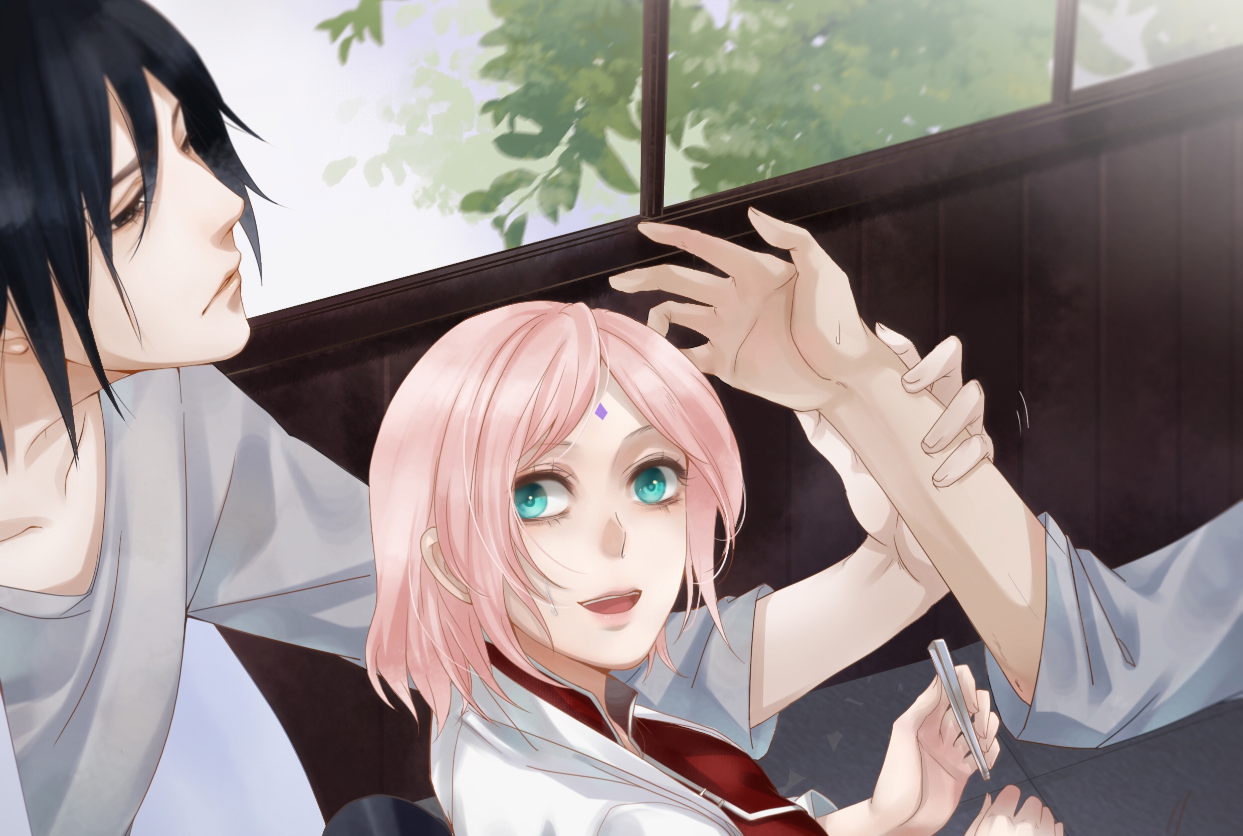 Laden Sie das Naruto, Animes, Sasuke Uchiha, Sakura Haruno-Bild kostenlos auf Ihren PC-Desktop herunter