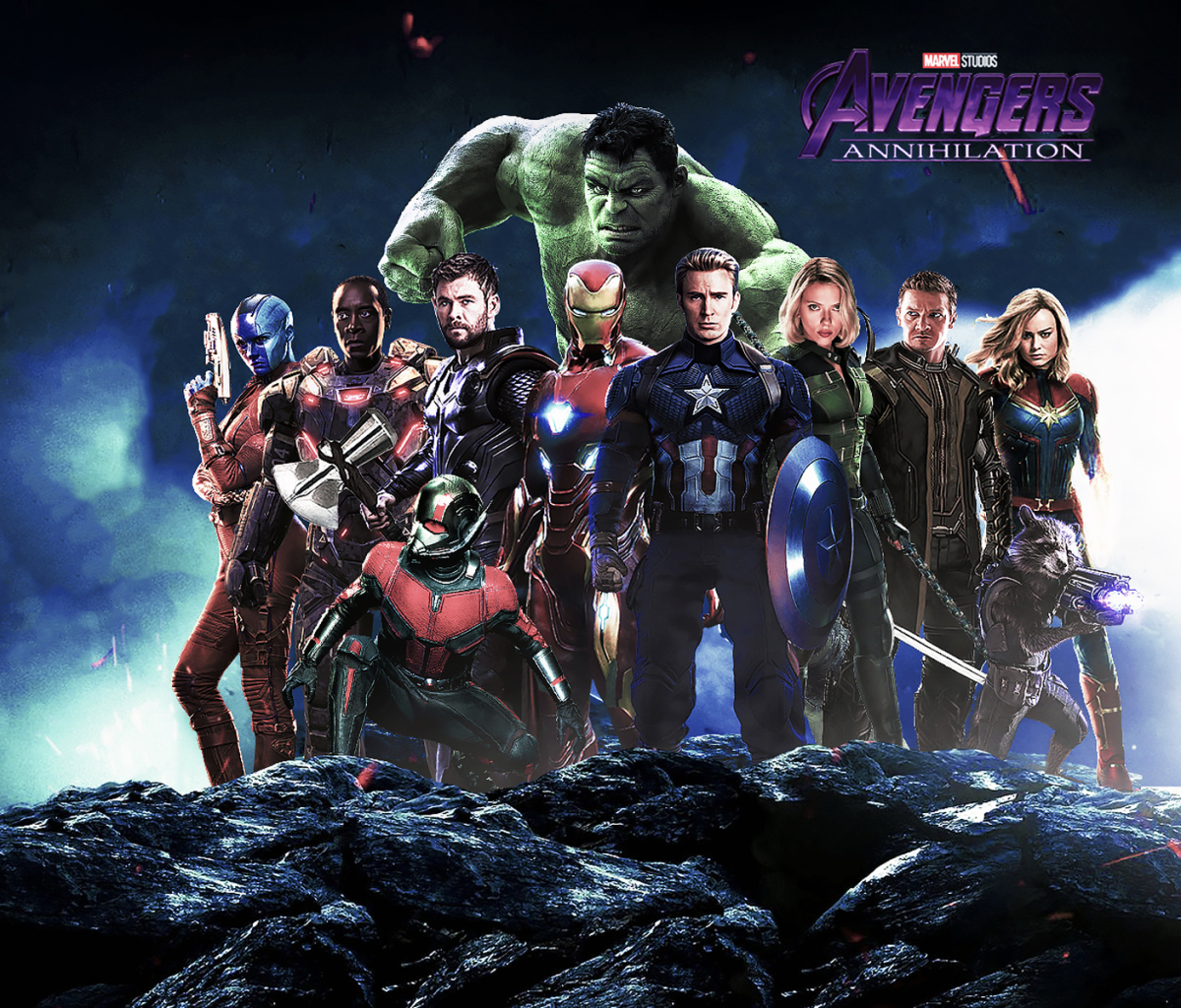 Download mobile wallpaper Hulk, Iron Man, Captain America, Movie, Captain Marvel, Thor, Black Widow, Hawkeye, The Avengers, War Machine, Rocket Raccoon, Ant Man, Nebula (Marvel Comics), Avengers Endgame for free.
