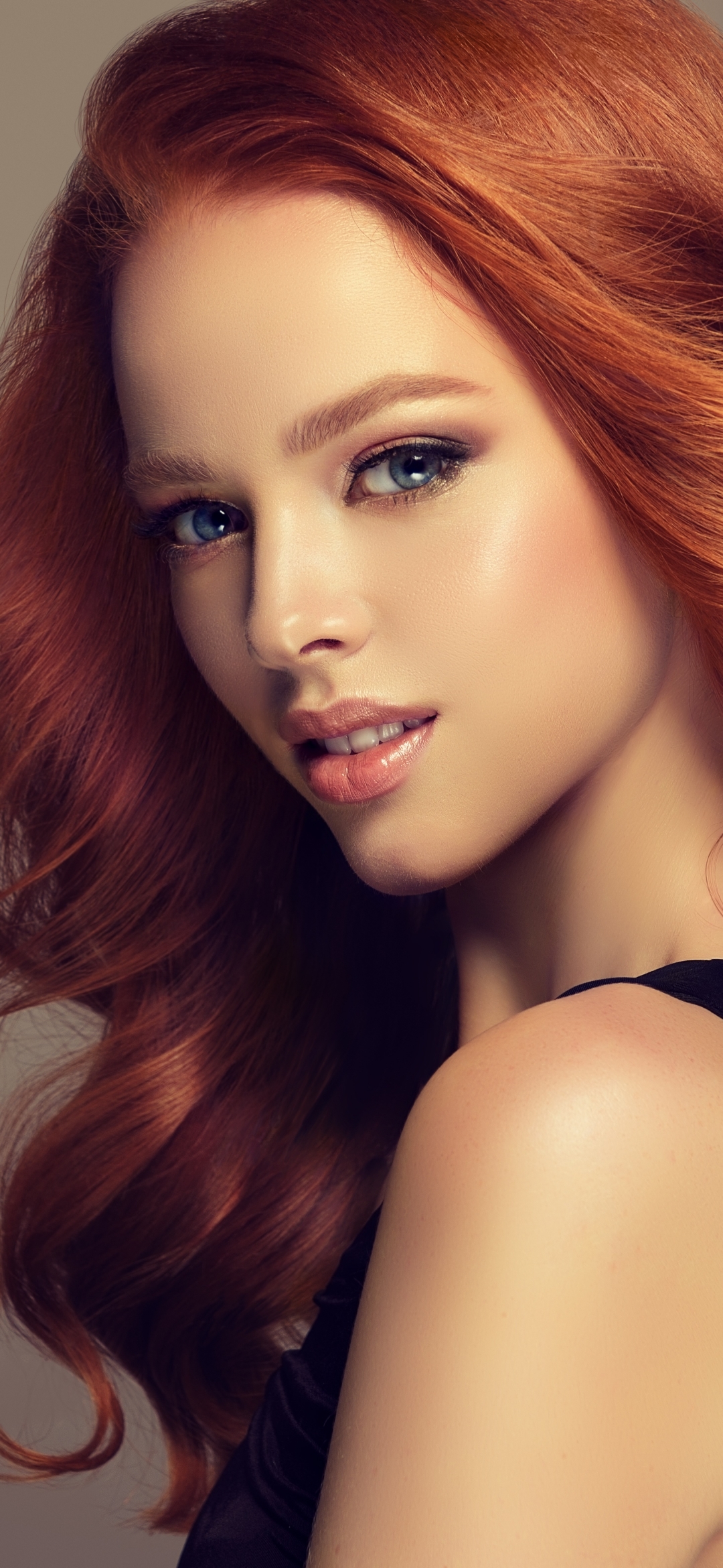 Download mobile wallpaper Redhead, Face, Model, Women, Blue Eyes for free.