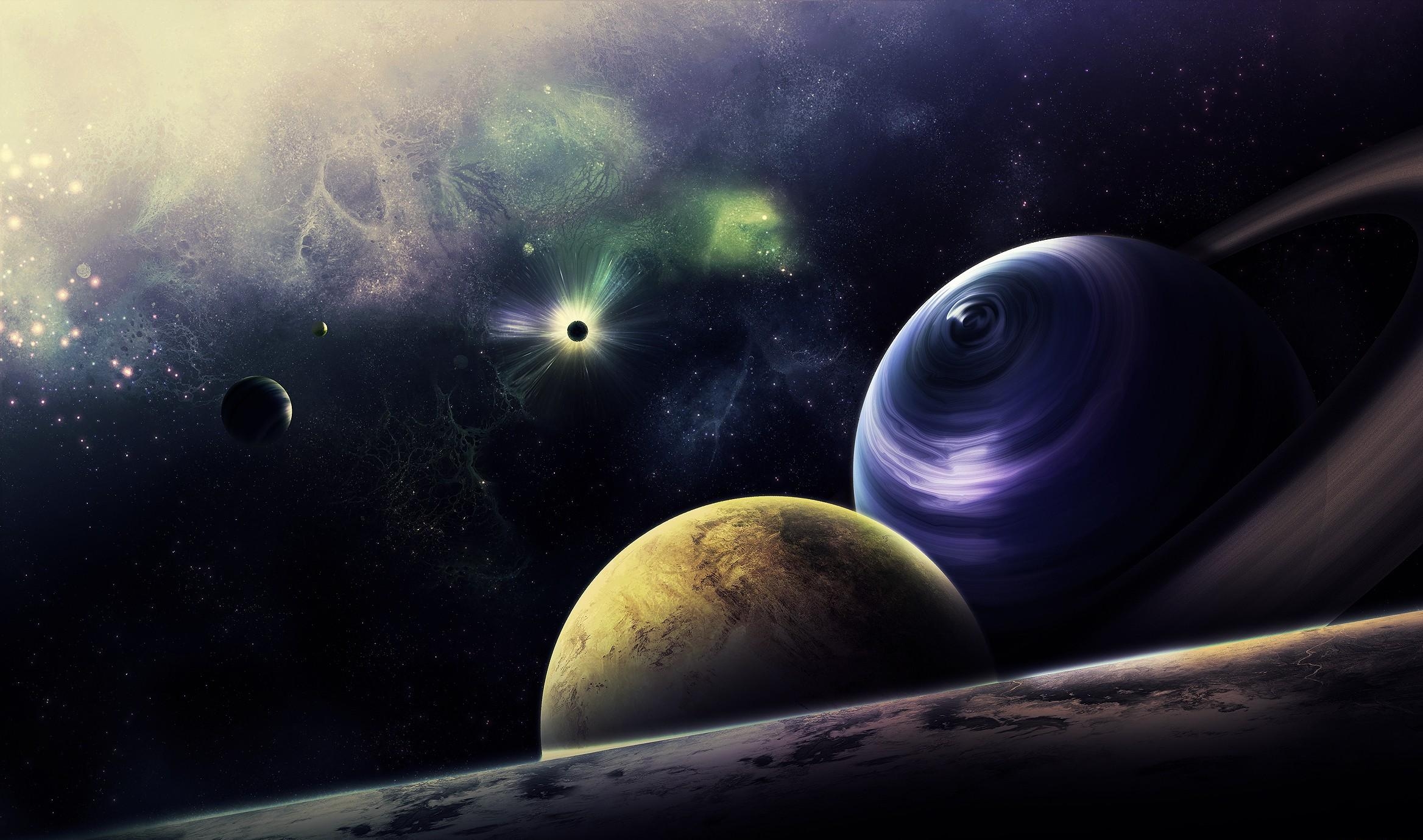 Download mobile wallpaper Galaxy, Circle, Flash, Shining, Universe, Planets for free.