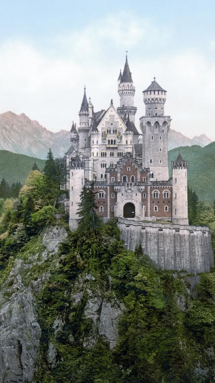 Descarga gratuita de fondo de pantalla para móvil de Castillos, Castillo De Neuschwanstein, Hecho Por El Hombre.