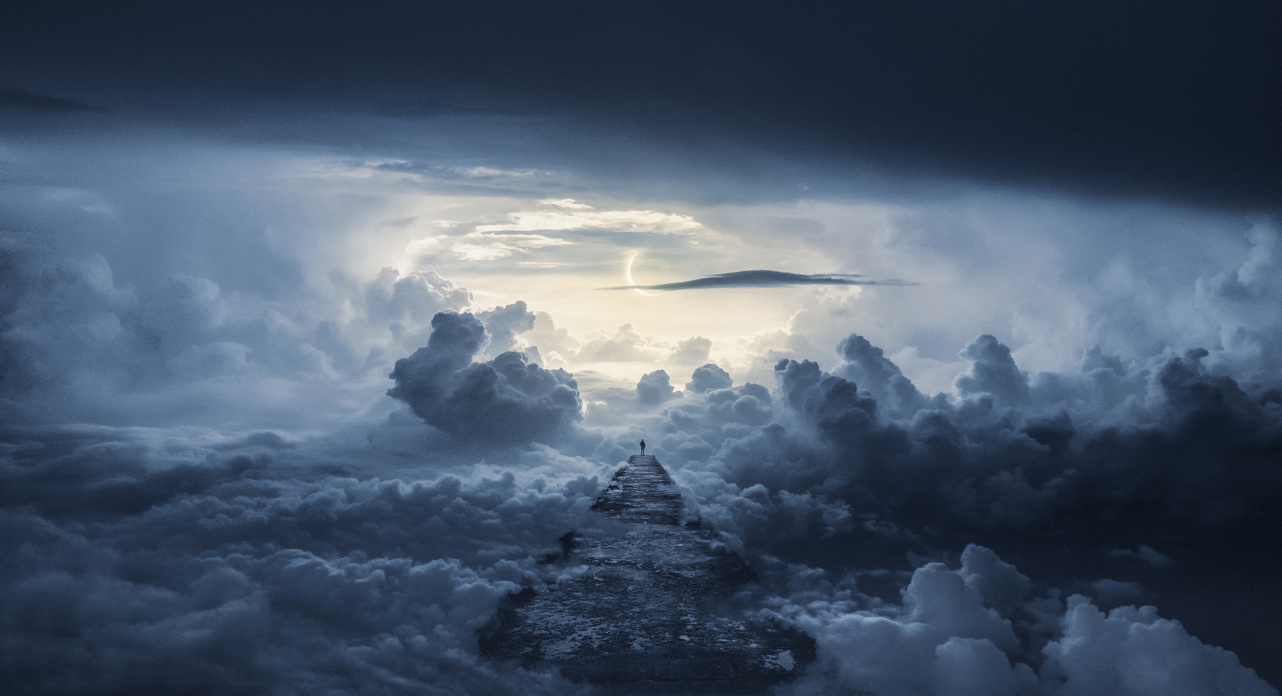 Download mobile wallpaper Alone, Cloud, Photography, Manipulation for free.