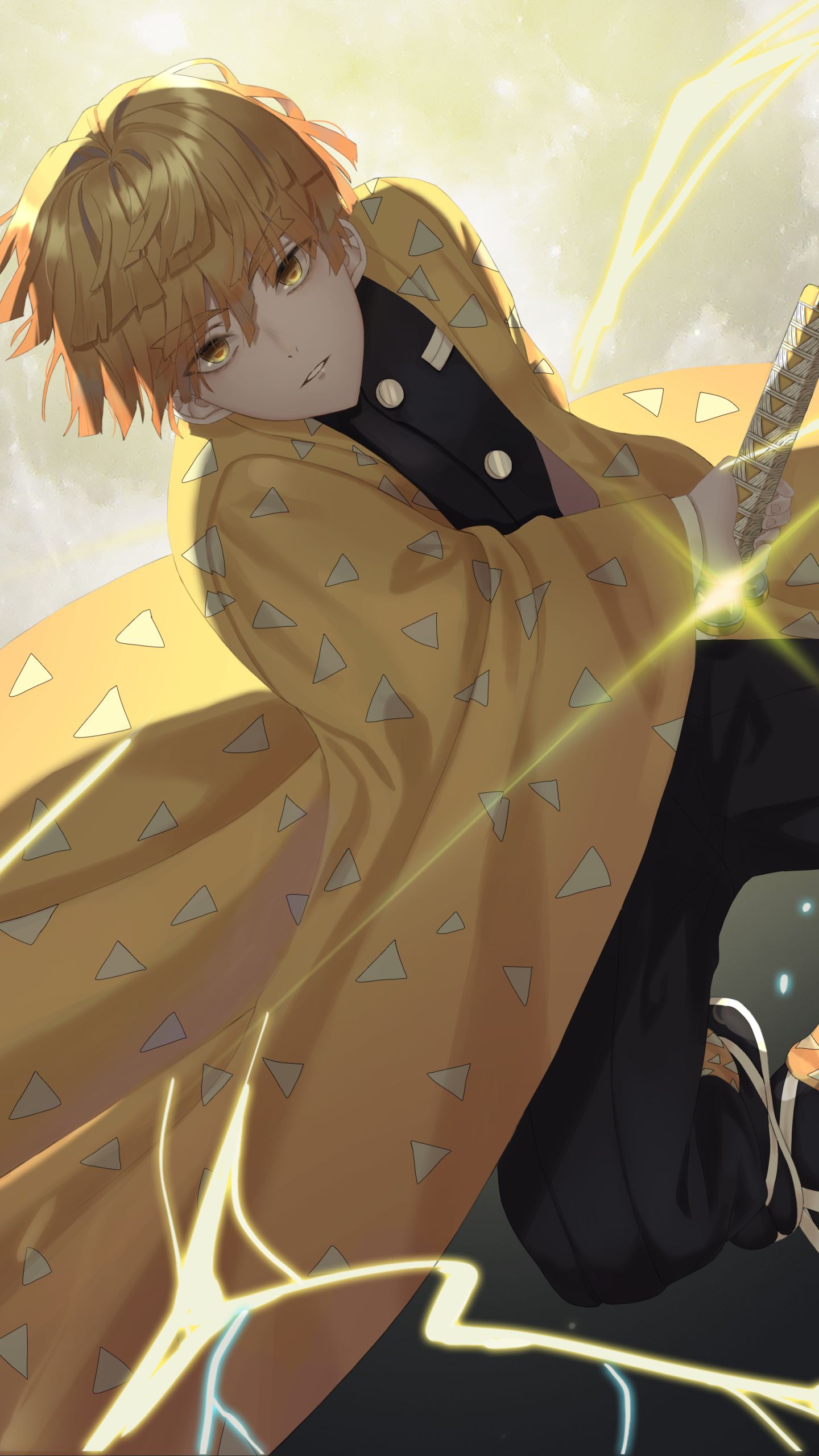 Download mobile wallpaper Anime, Demon Slayer: Kimetsu No Yaiba, Zenitsu Agatsuma for free.