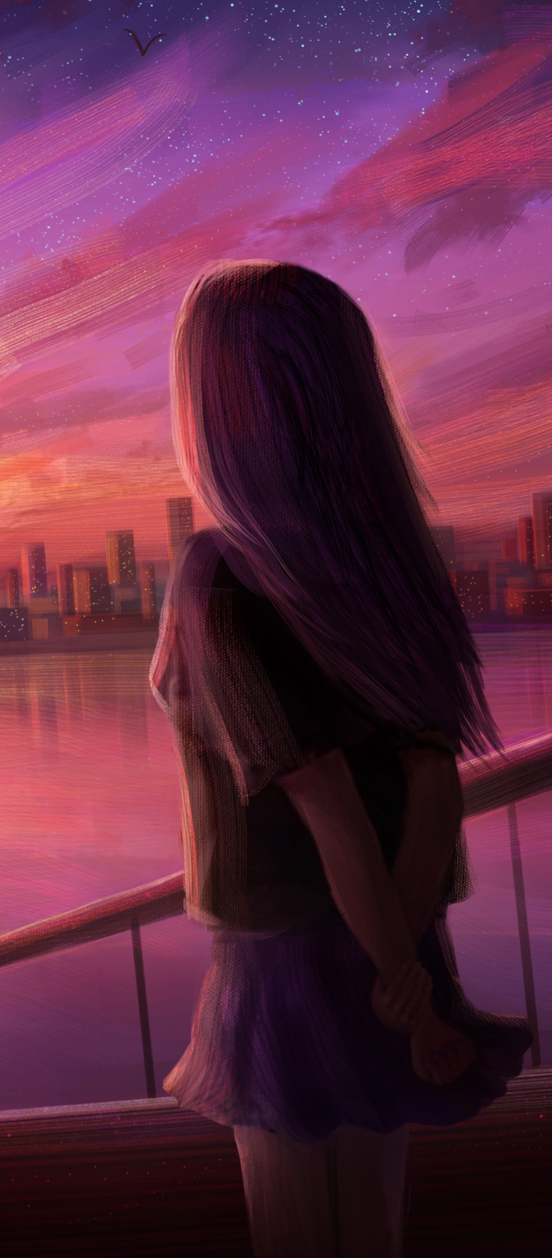 Download mobile wallpaper Anime, Sunset for free.