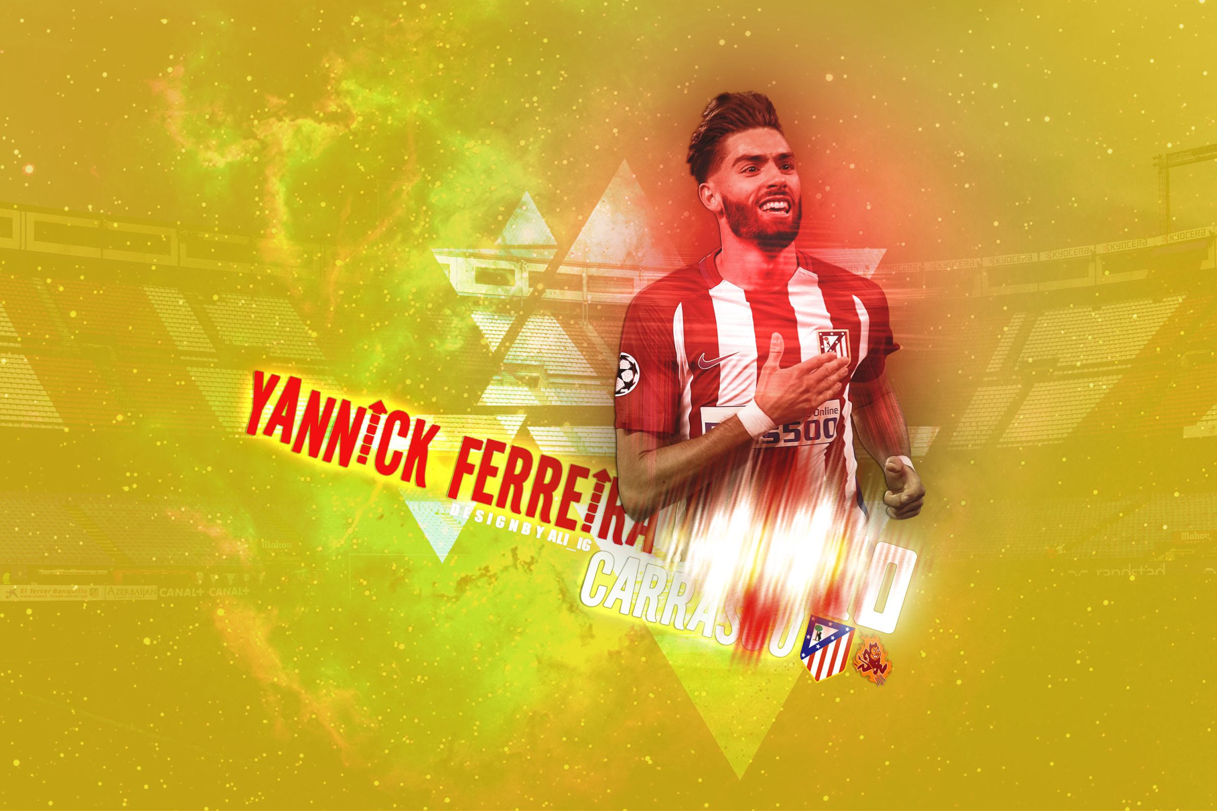 Download mobile wallpaper Sports, Soccer, Atlético Madrid, Yannick Carrasco for free.